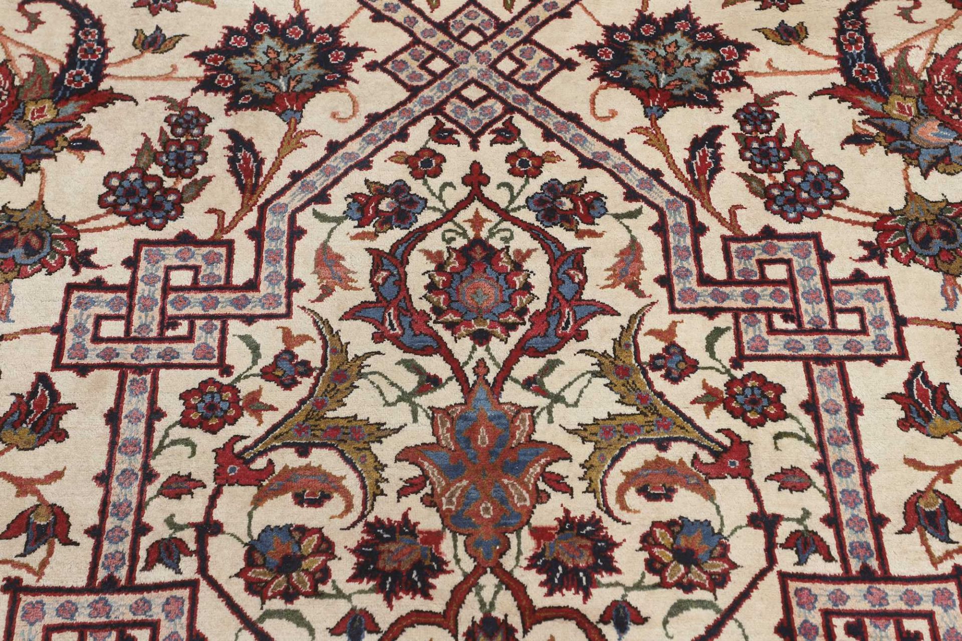 Handgeknüpfter Isfahan Perserteppich 369 × 523 cm
