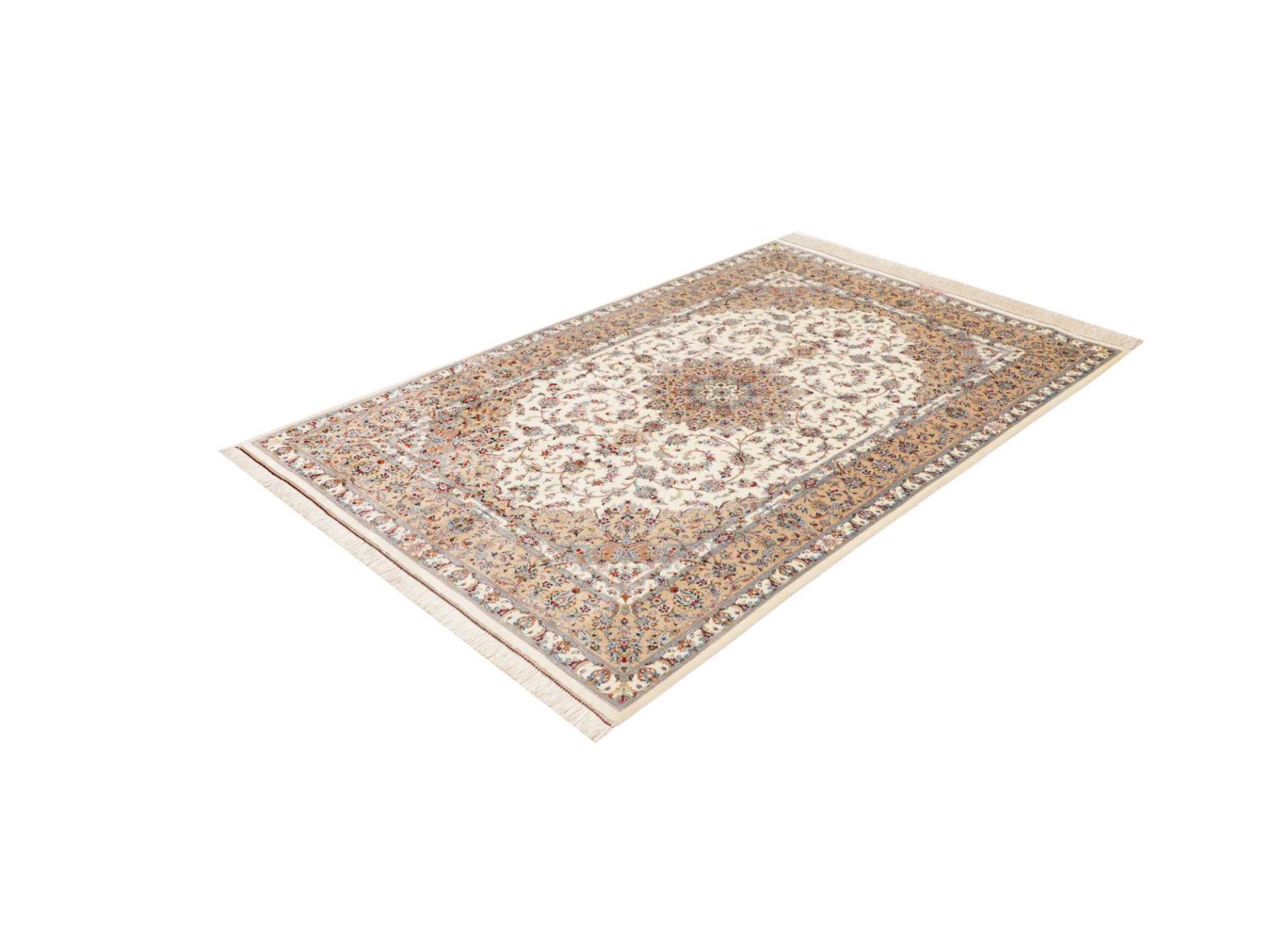 Ghom Perserteppich aus Iran, 131 × 196 cm