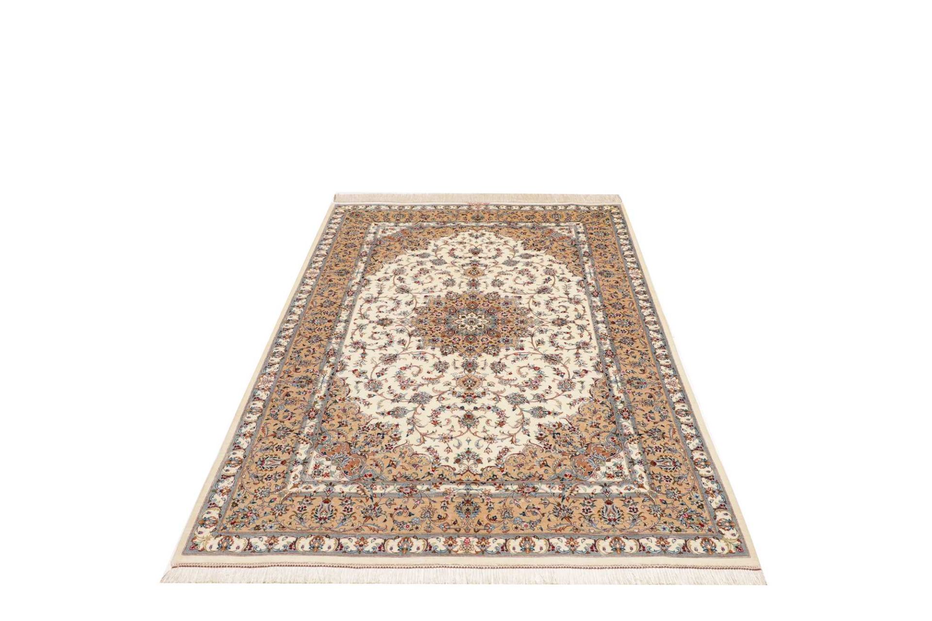 Ghom Perserteppich aus Iran, 131 × 196 cm