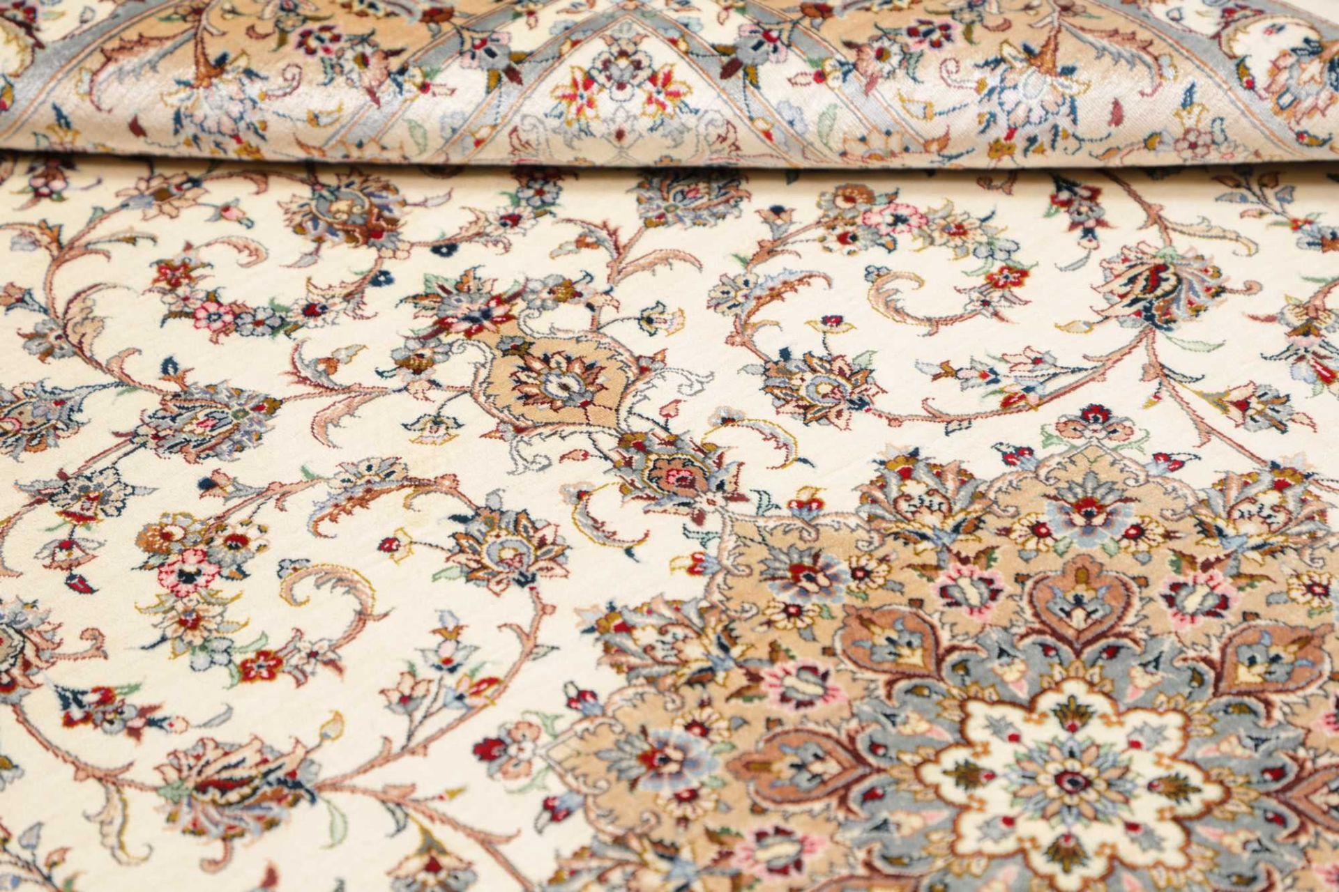 Ghom Perserteppich aus Iran, 131 × 196 cm