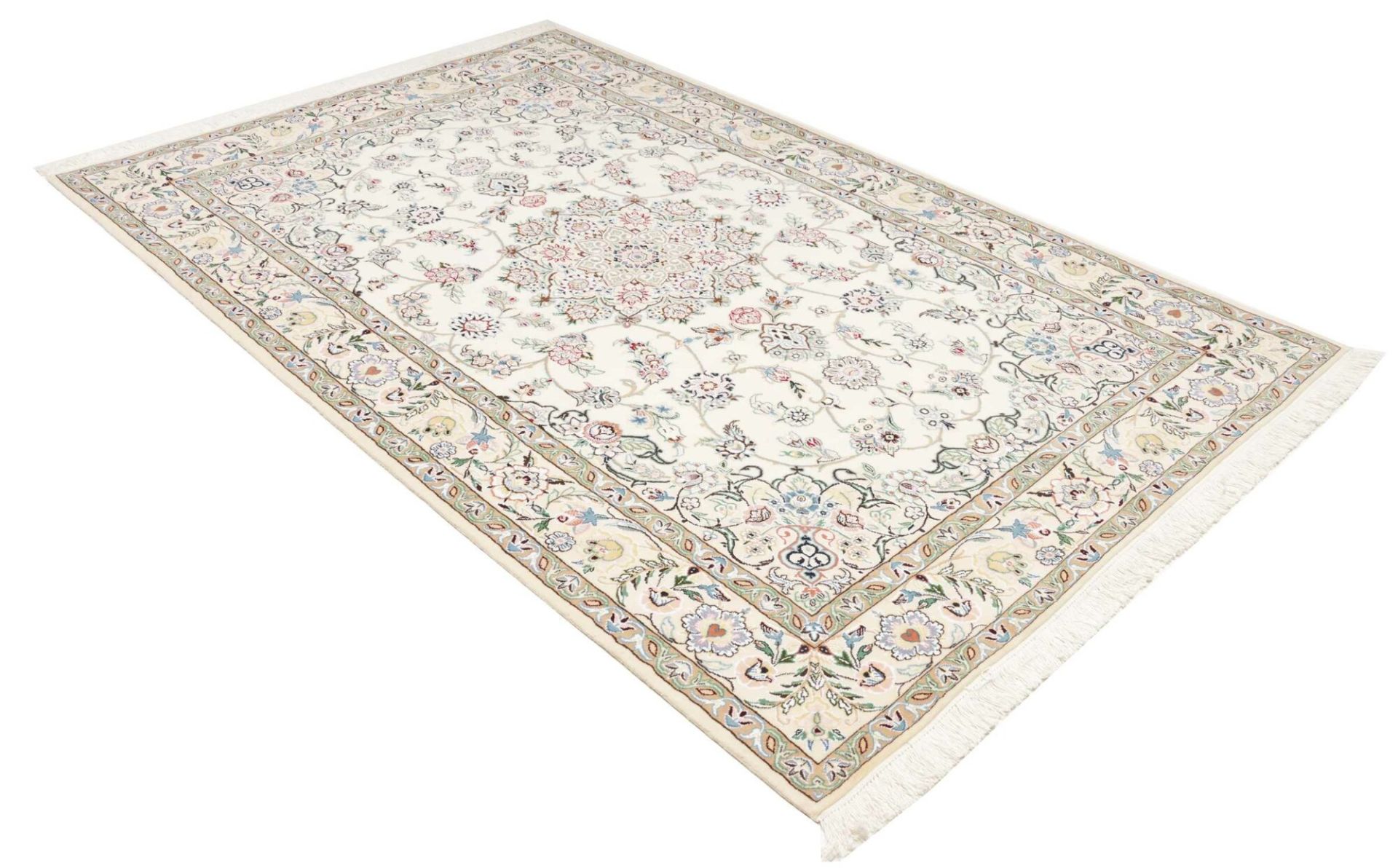 Handgeknüpfter Nain Perserteppich, 158 × 253 cm, Wolle