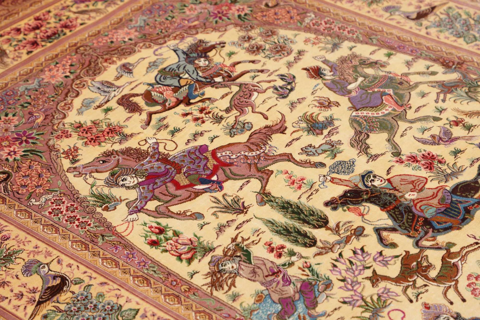 Ghom Perserteppich aus Iran, 131 × 197 cm