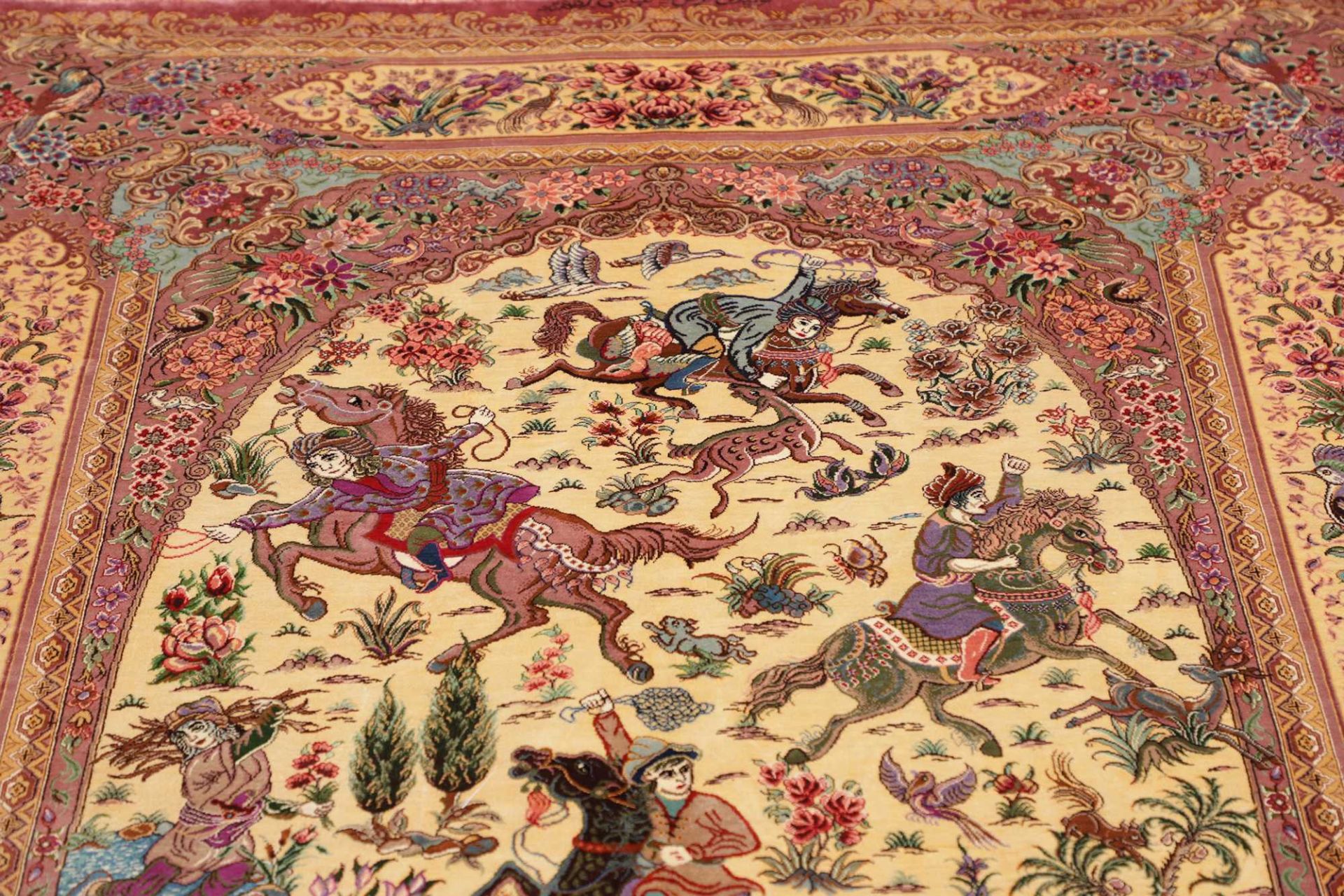 Ghom Perserteppich aus Iran, 131 × 197 cm