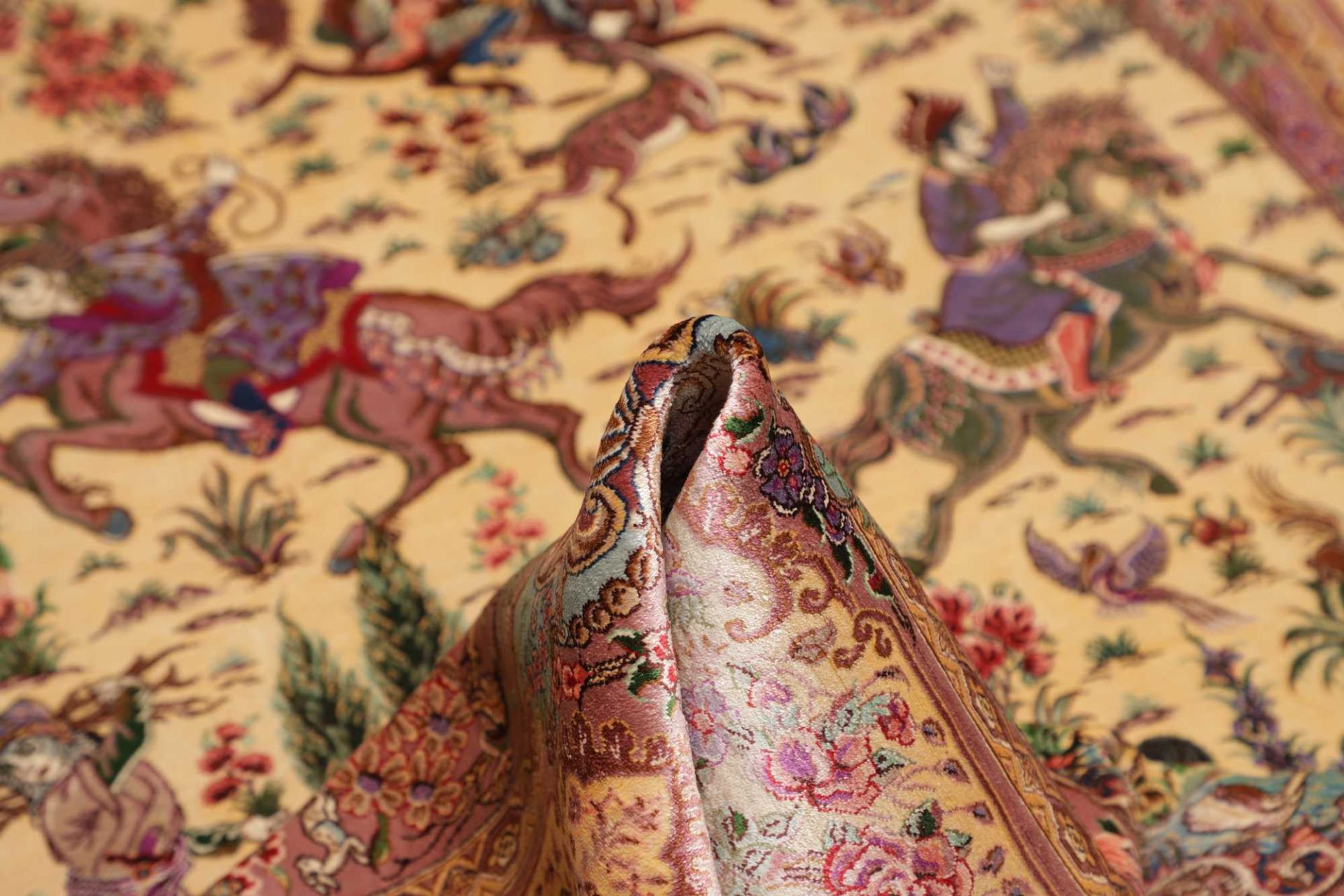Ghom Perserteppich aus Iran, 131 × 197 cm