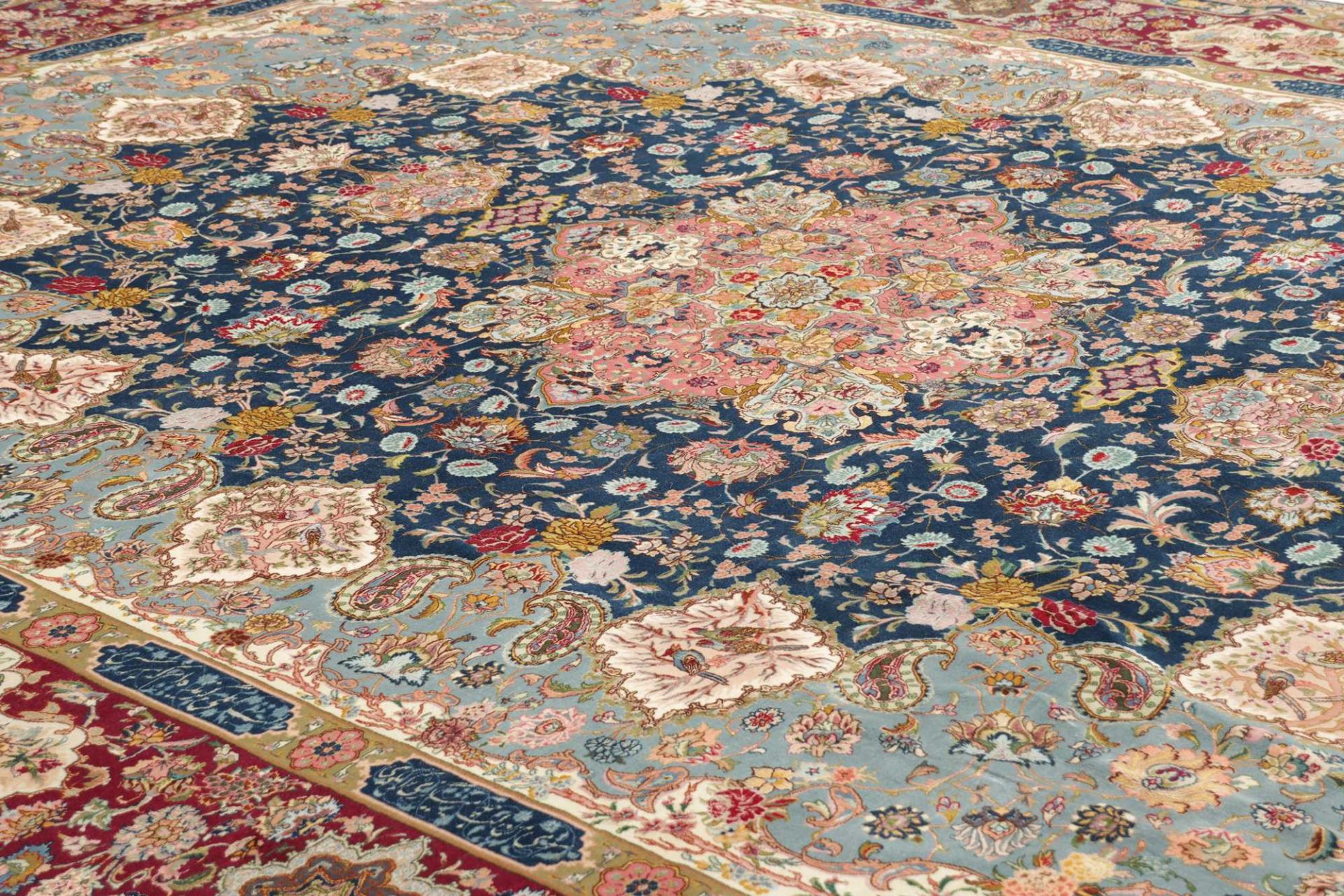 Handgeknüpfter Täbriz Perserteppich 301 × 396 cm
