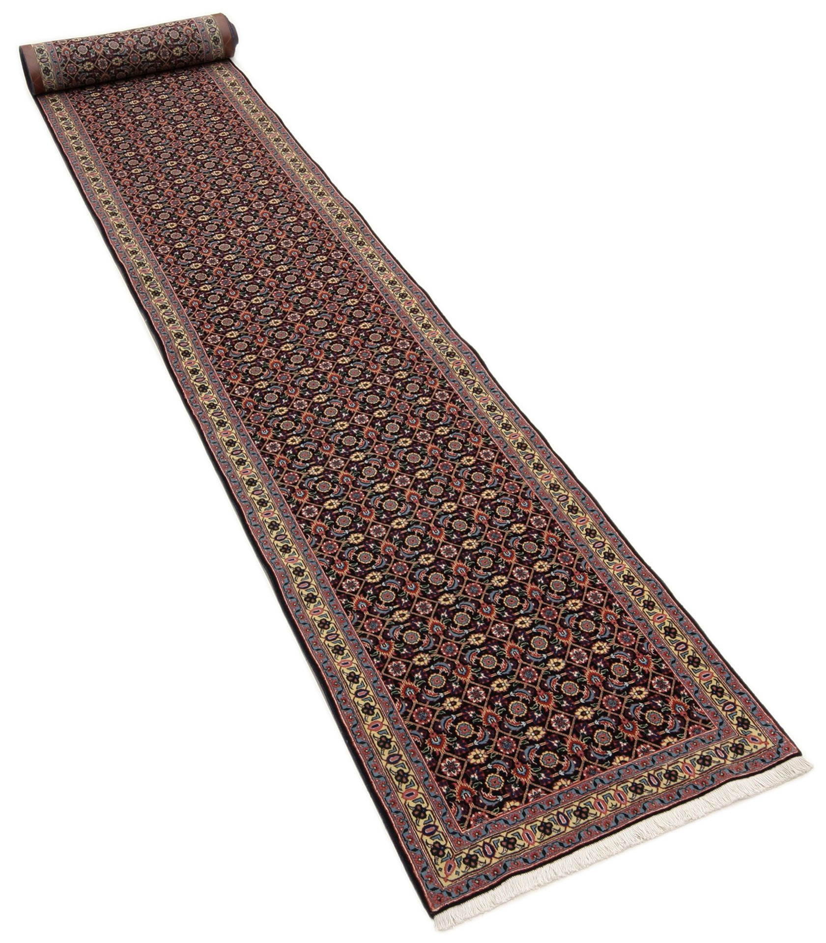 Täbriz Perserteppich 77 × 590 cm aus Wolle & Seide, handgeknüpft