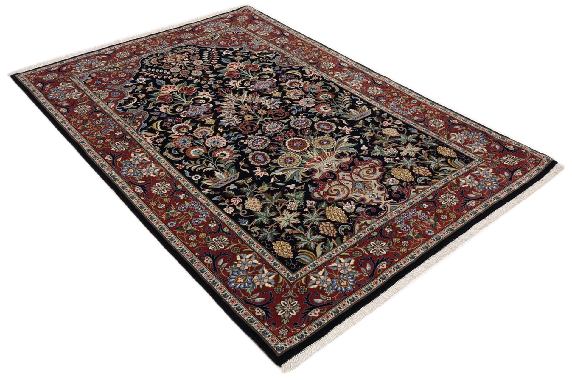Isfahan Perserteppich aus Iran, 105 × 155 cm