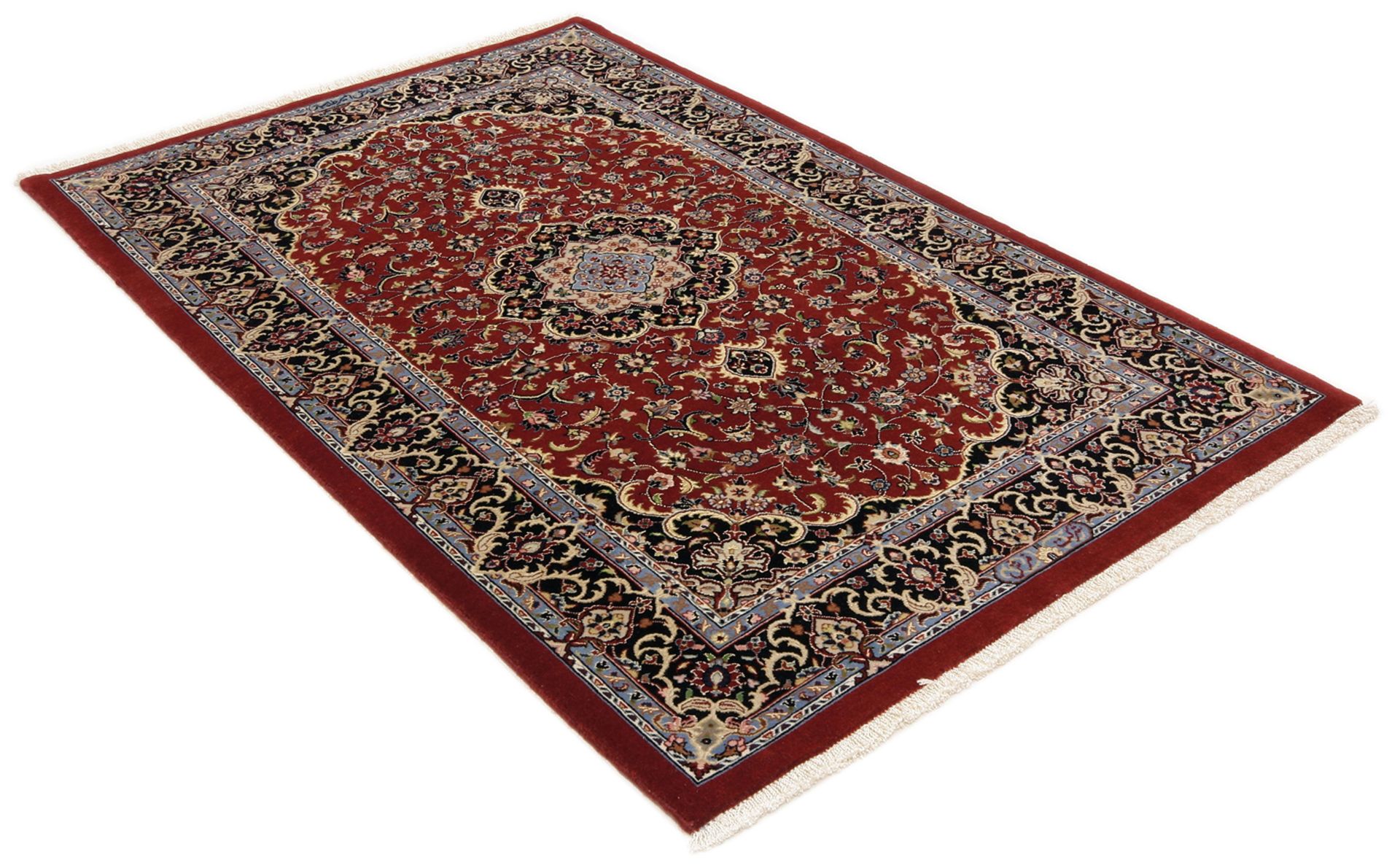 Isfahan Perserteppich aus Iran, 80 × 128 cm