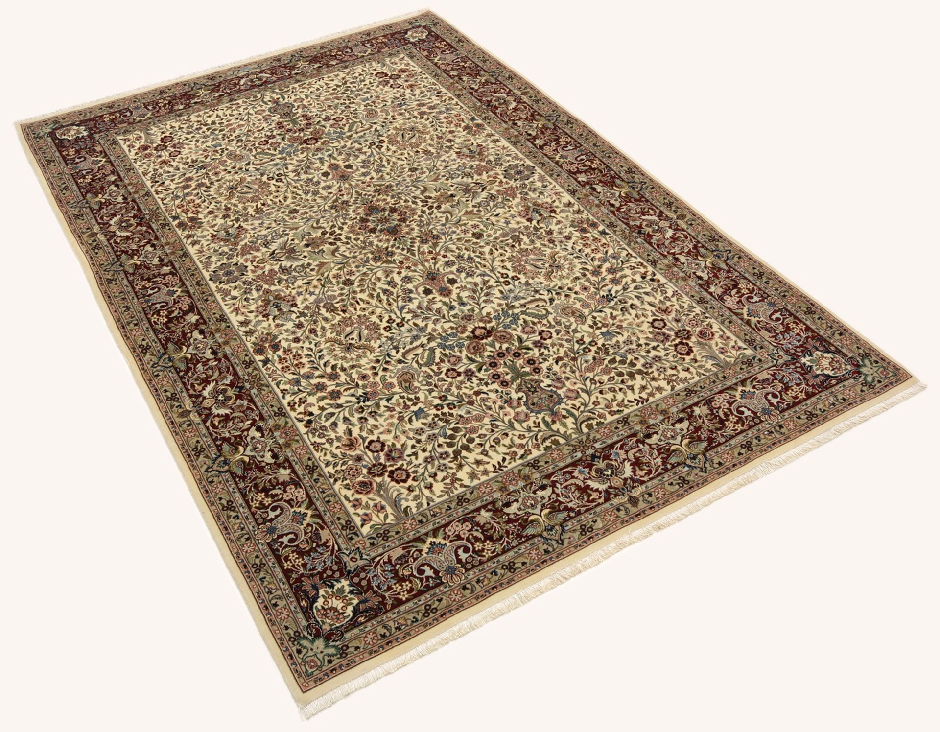 Isfahan Perserteppich aus Iran, 146 × 226 cm