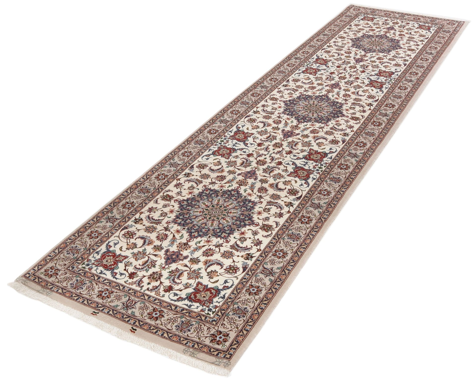 Handgeknüpfter Isfahan Perserteppich 75 × 303 cm