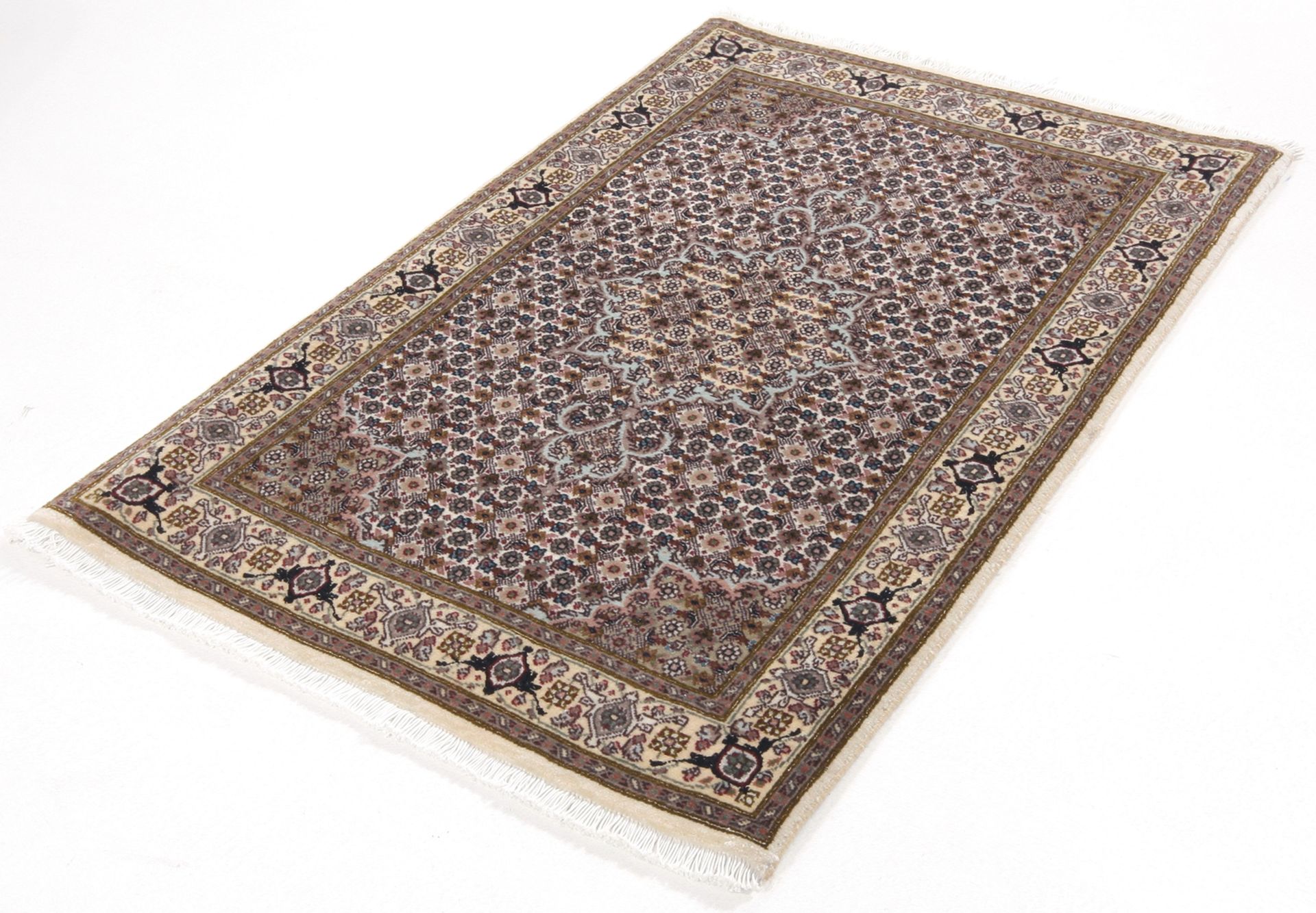Täbriz Perserteppich 60 × 94 cm aus Wolle & Seide, handgeknüpft