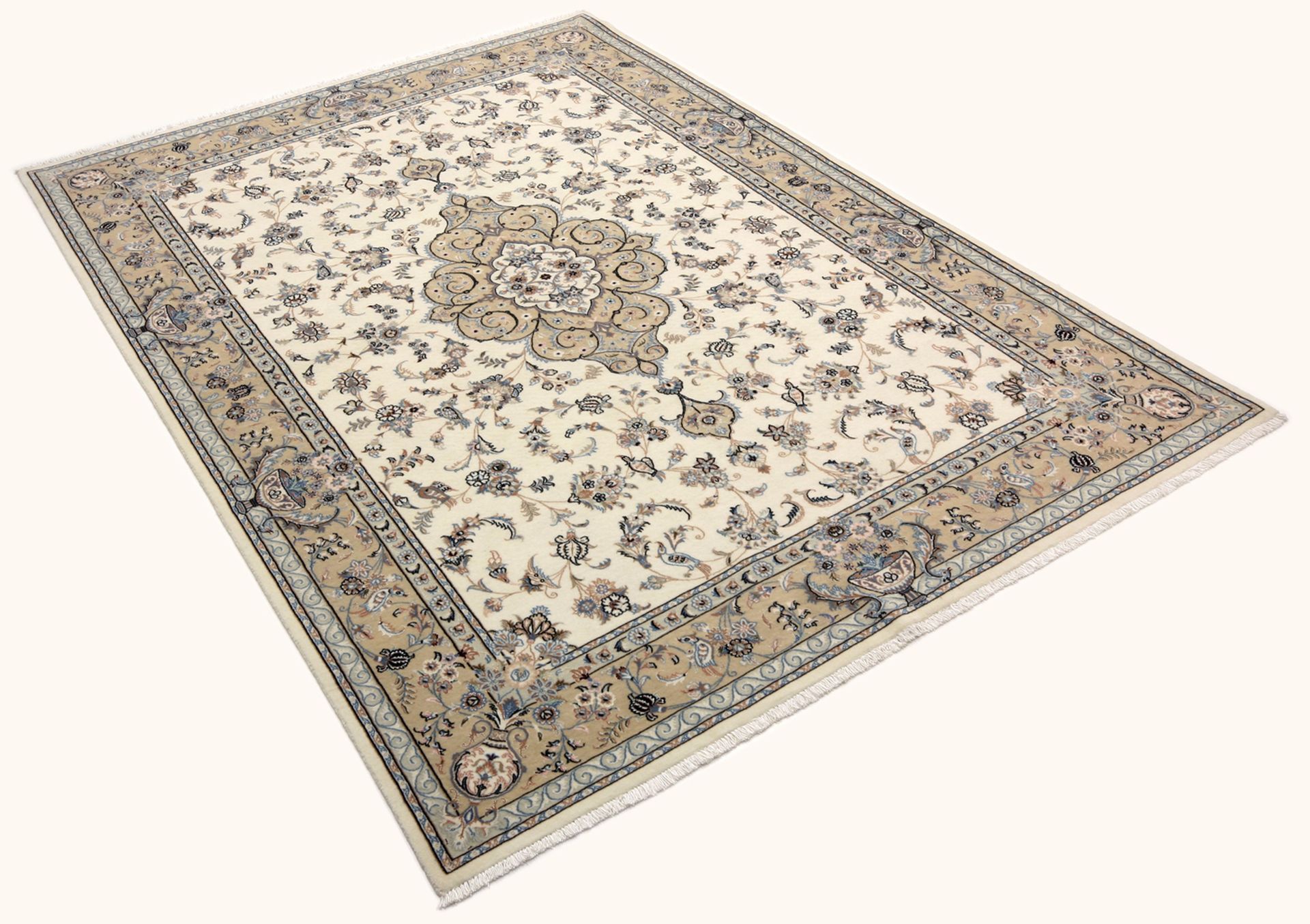 Isfahan Perserteppich aus Iran, 170 × 245 cm