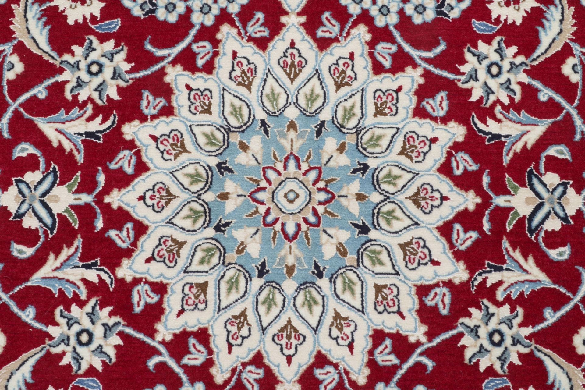 Handgeknüpfter Nain Perserteppich, 81 × 127 cm, Wolle & Seide