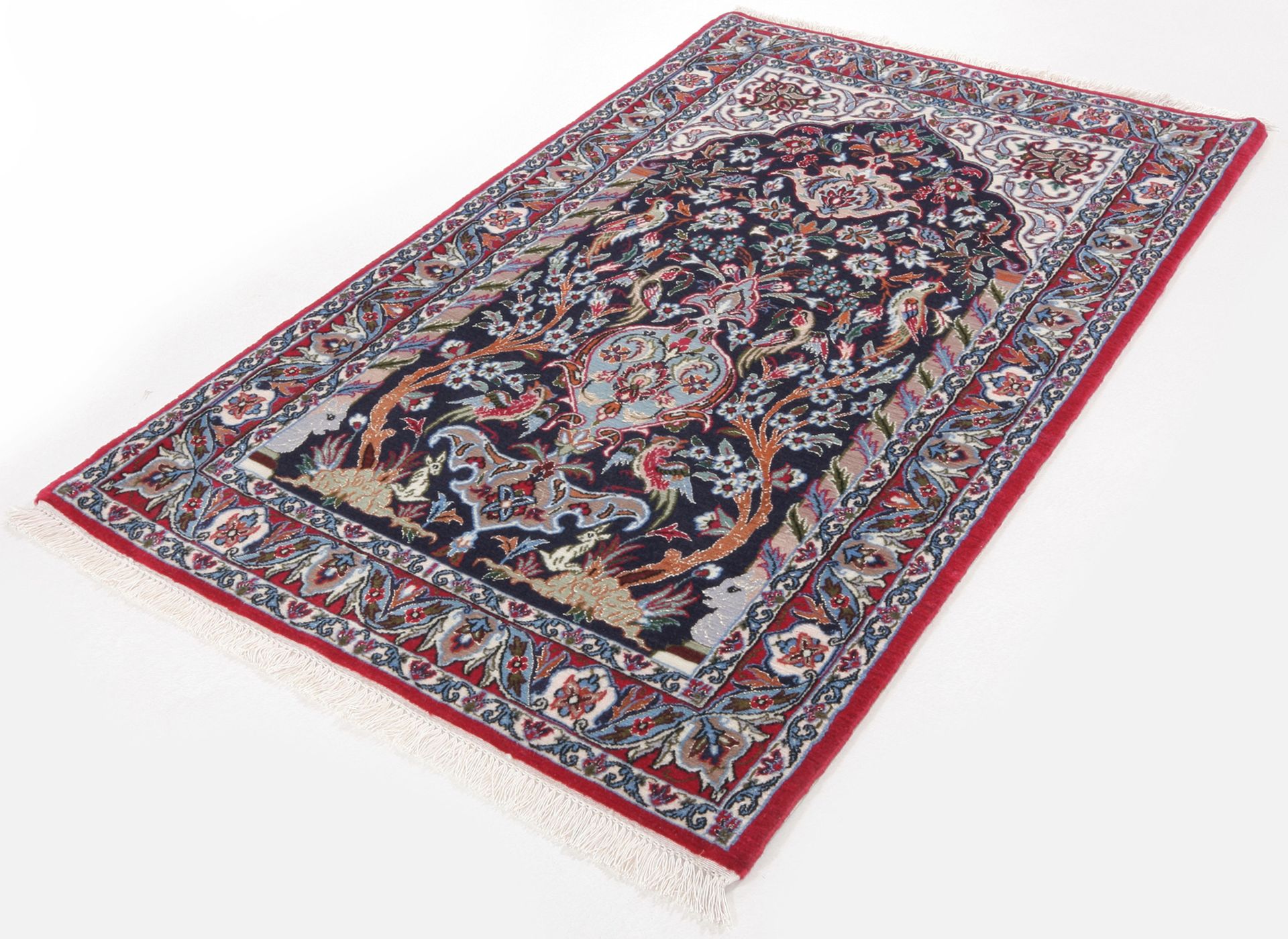 Handgeknüpfter Isfahan Perserteppich 71 × 117 cm