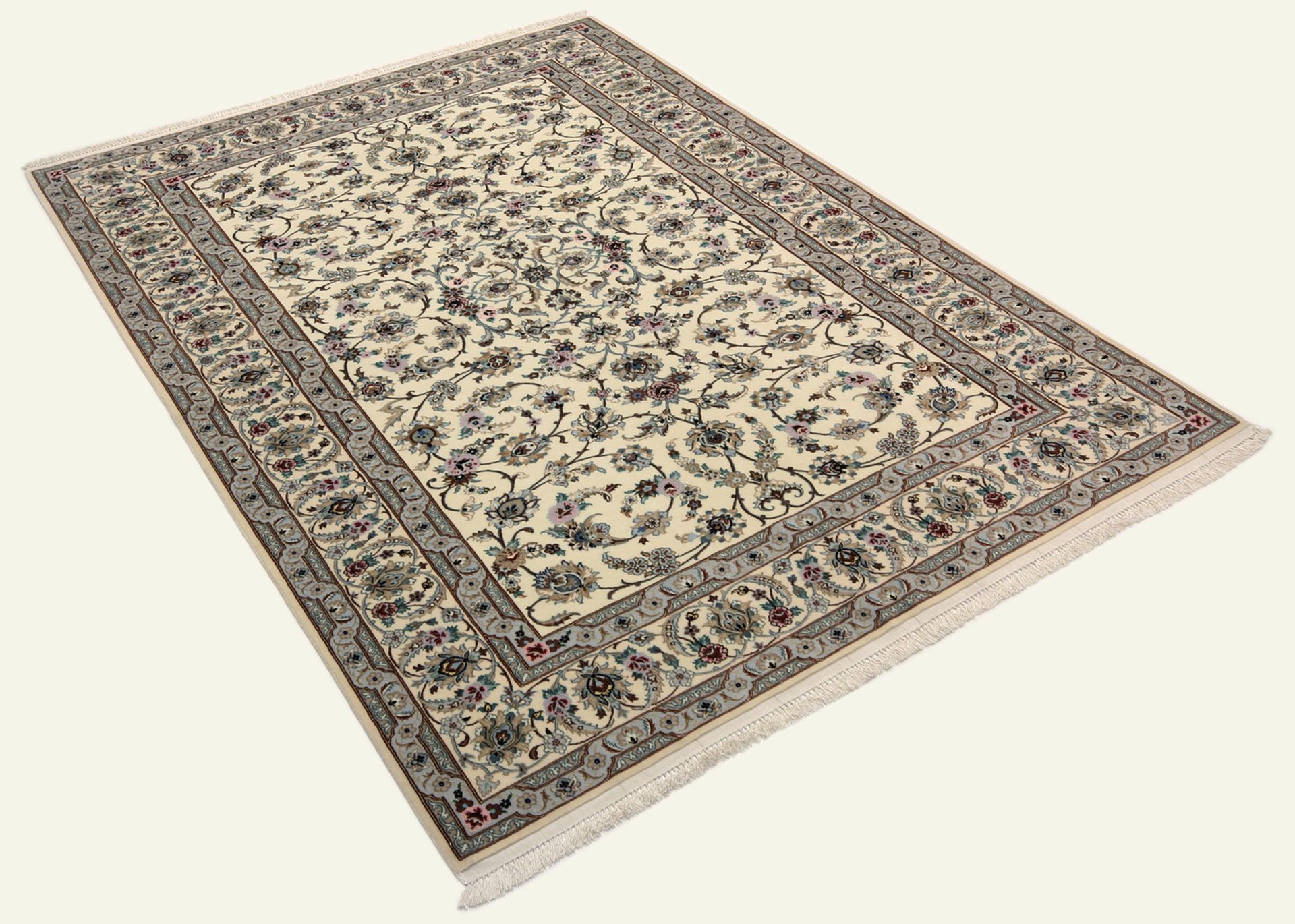 Isfahan Perserteppich aus Iran, 161 × 233 cm