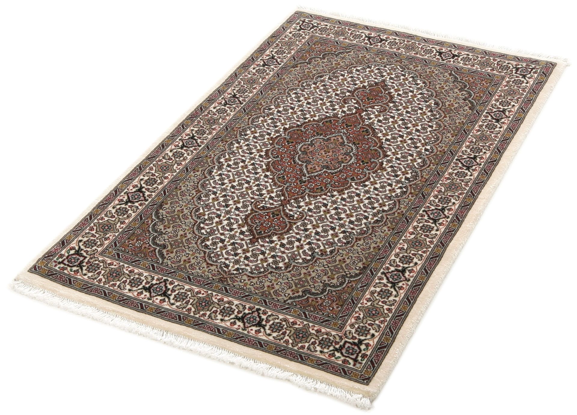 Handgeknüpfter Täbriz Perserteppich 62 × 100 cm
