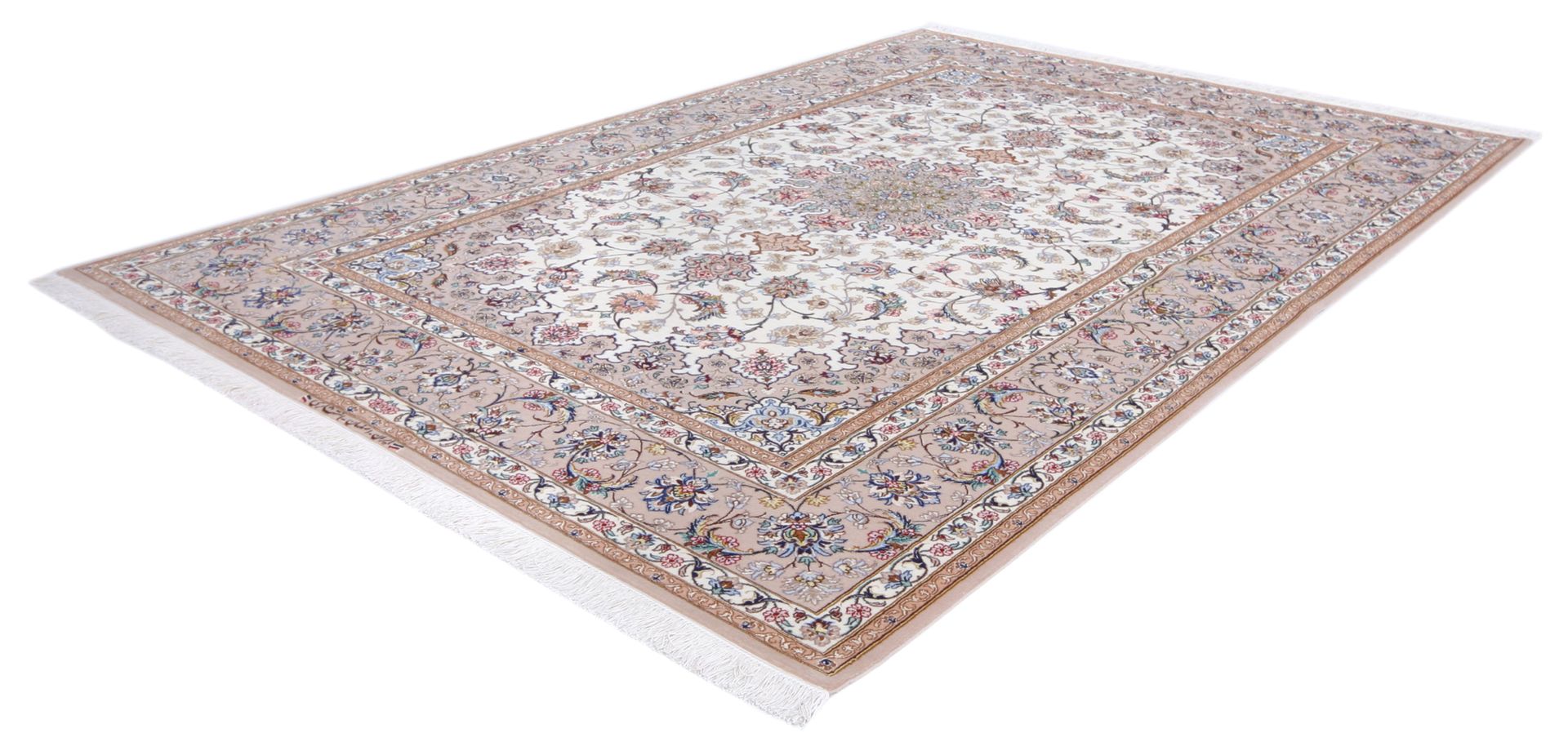 Isfahan Perserteppich aus Iran, 163 × 240 cm