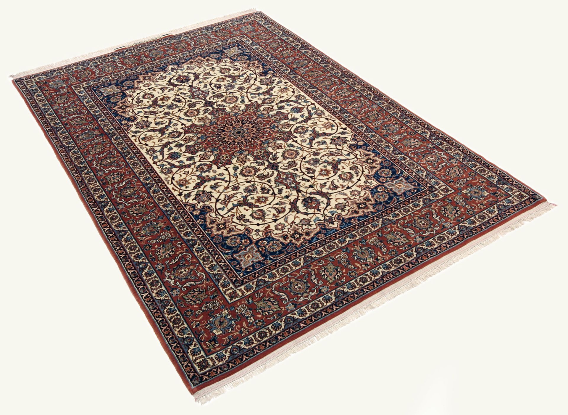 Isfahan Perserteppich aus Iran, 150 × 230 cm