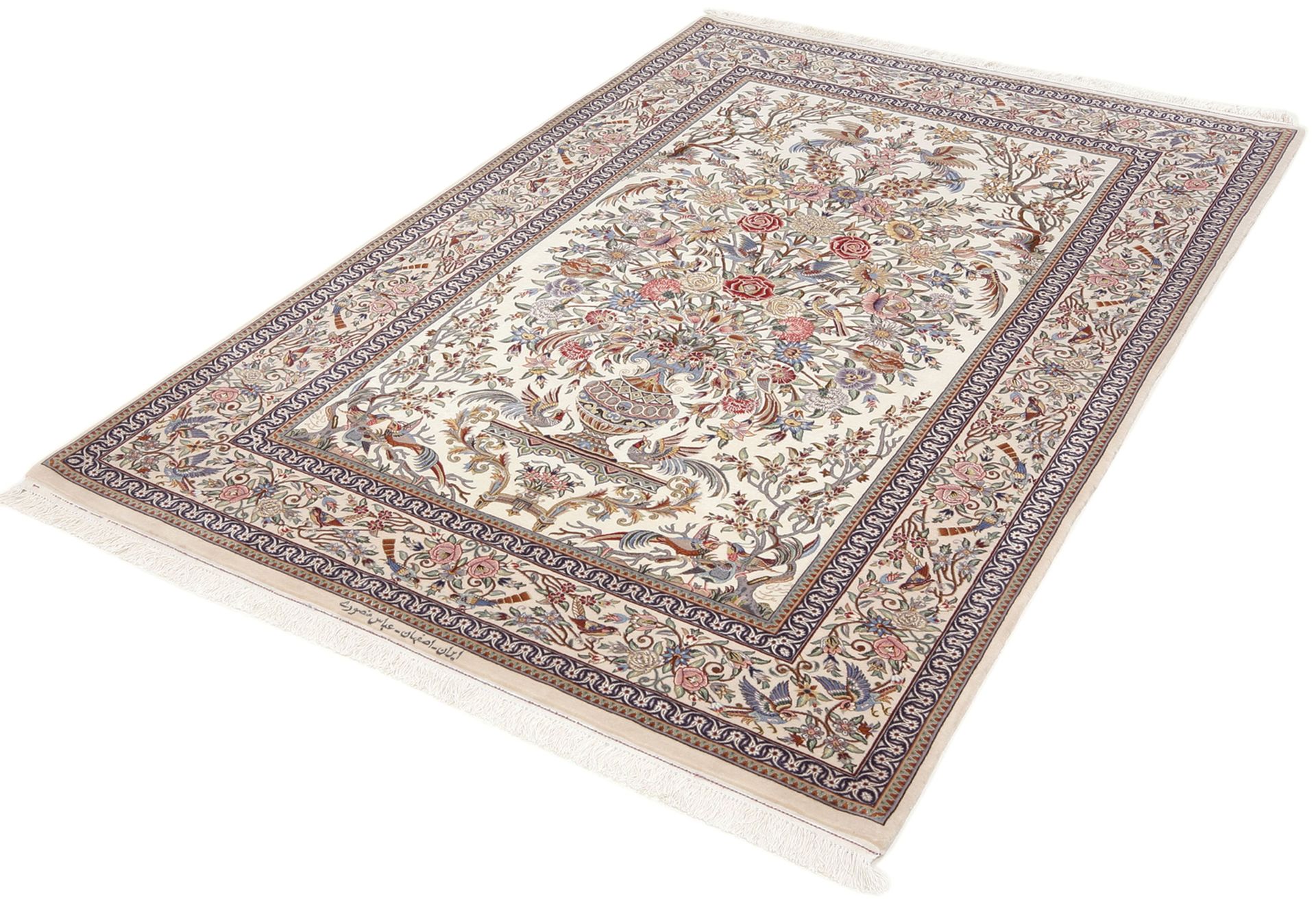 Handgeknüpfter Isfahan Perserteppich 132 × 208 cm