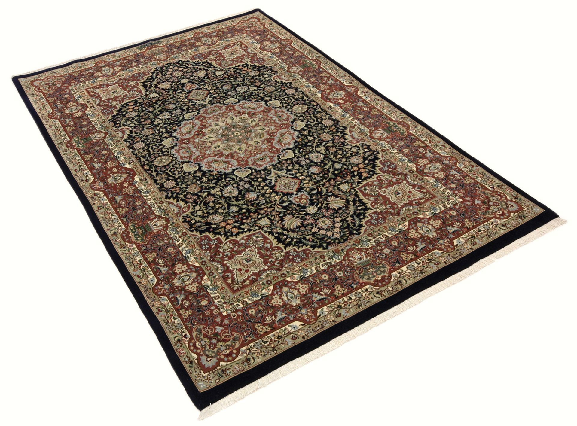 Isfahan Perserteppich aus Iran, 145 × 225 cm