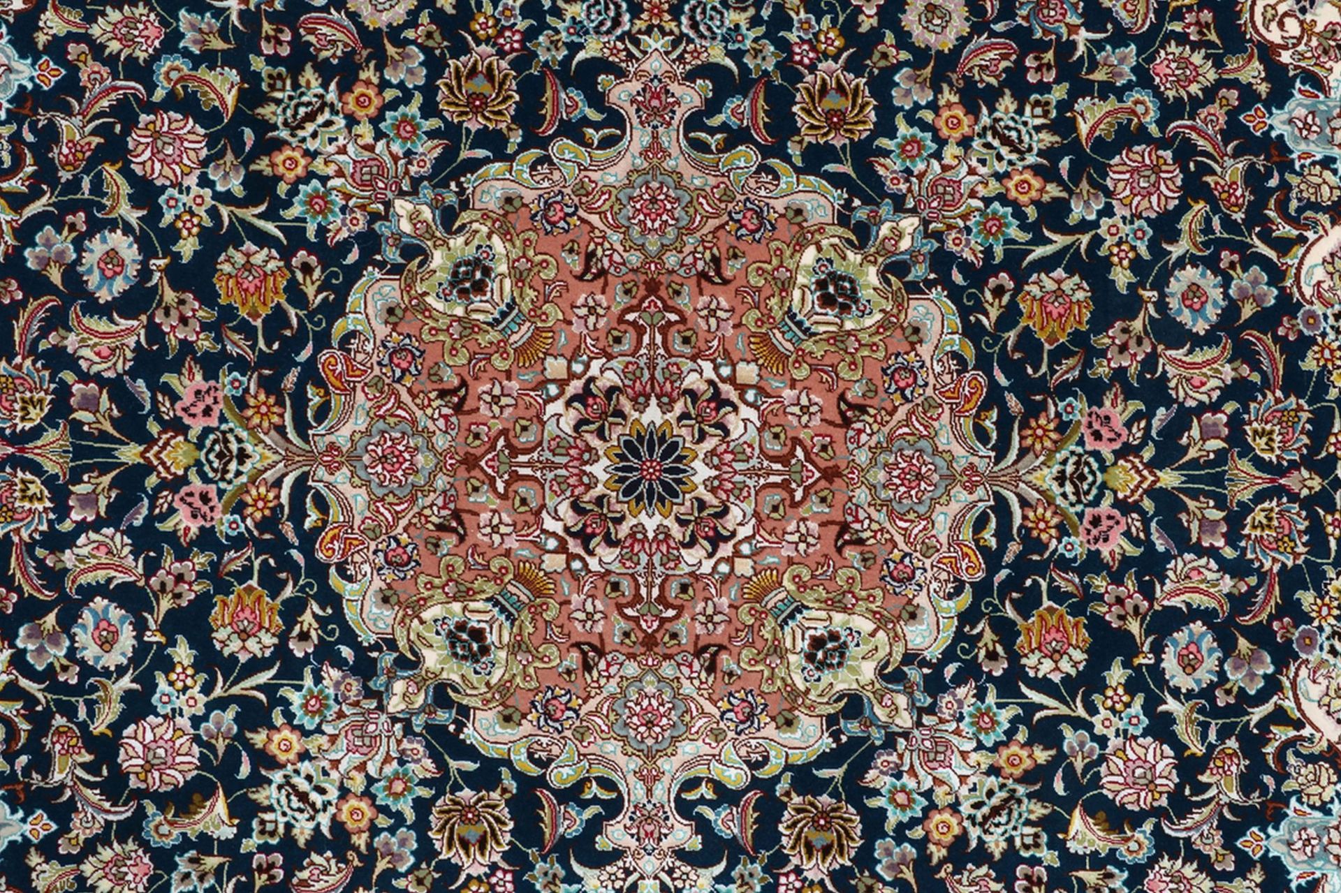 Täbriz Perserteppich 155 × 207 cm aus Wolle & Seide, handgeknüpft