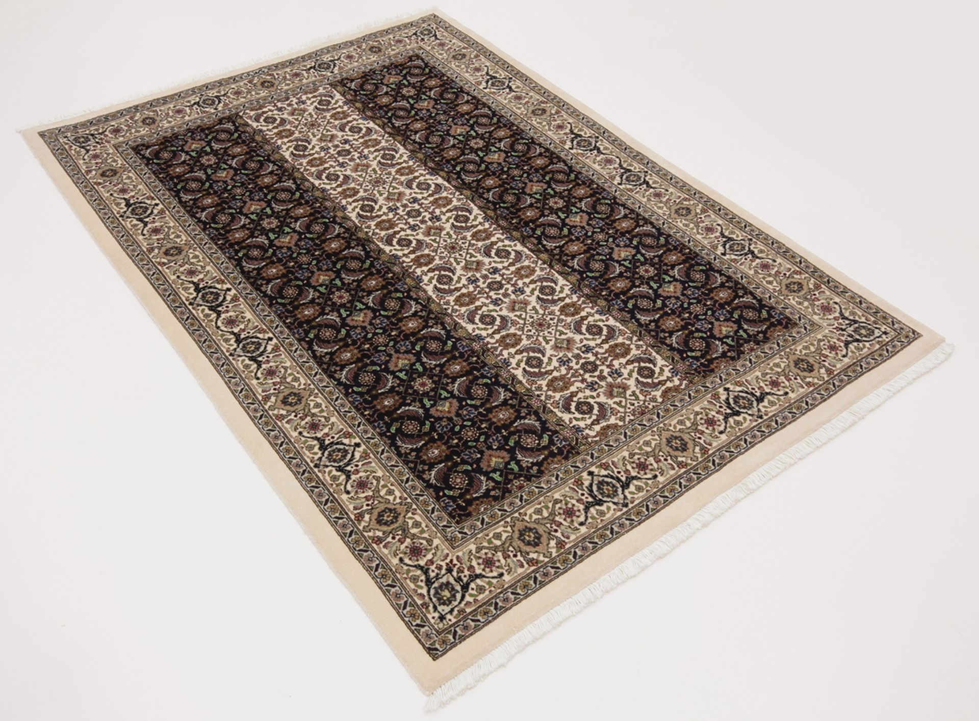 Handgeknüpfter Täbriz Perserteppich, 100 × 152 cm, Wolle & Seide