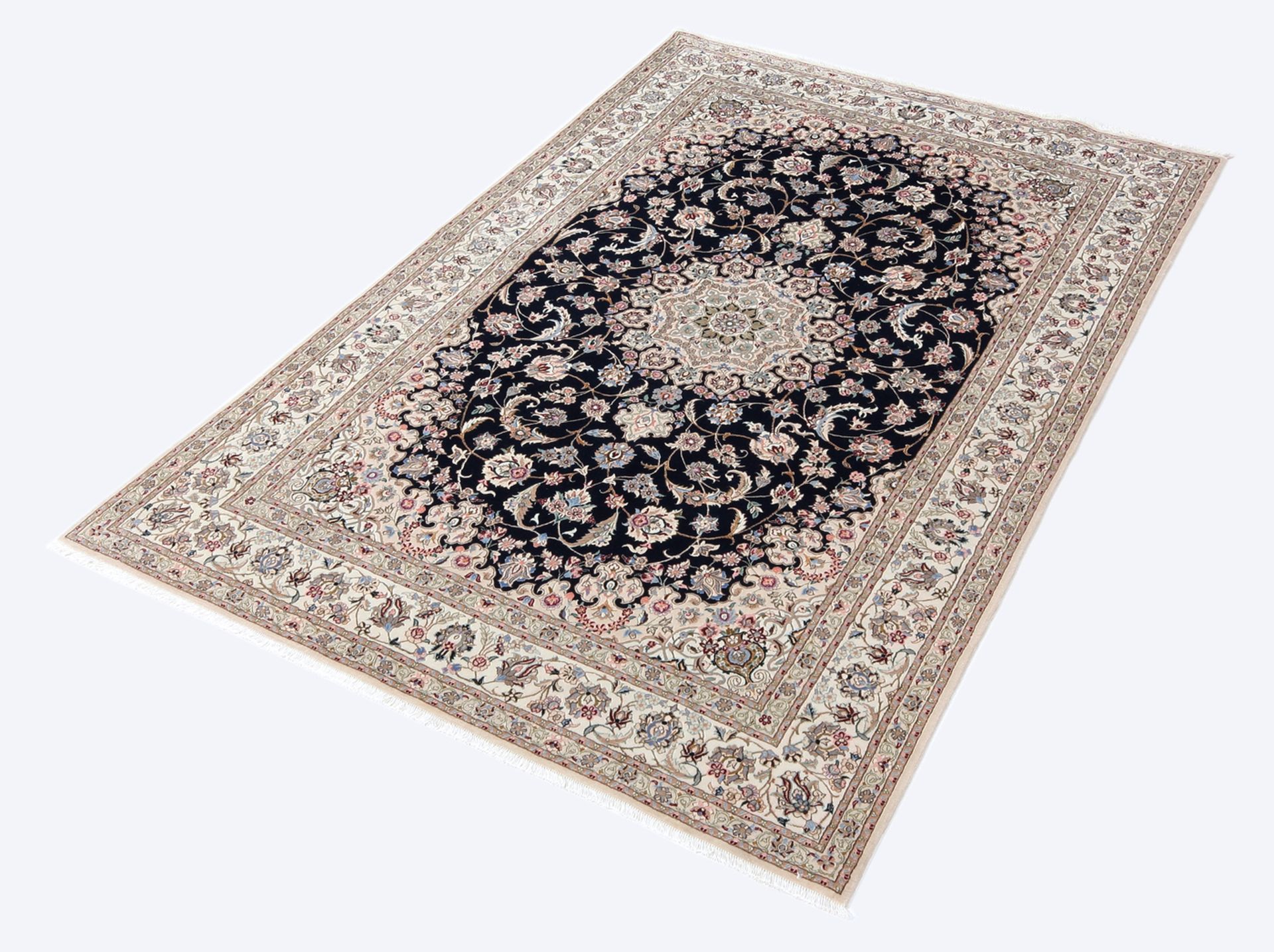 perserteppich-nain-142-x-217-cm-schurwolle-seide-handgeknupft-1 Nain Perserteppich aus Iran, 142 × 217 cm