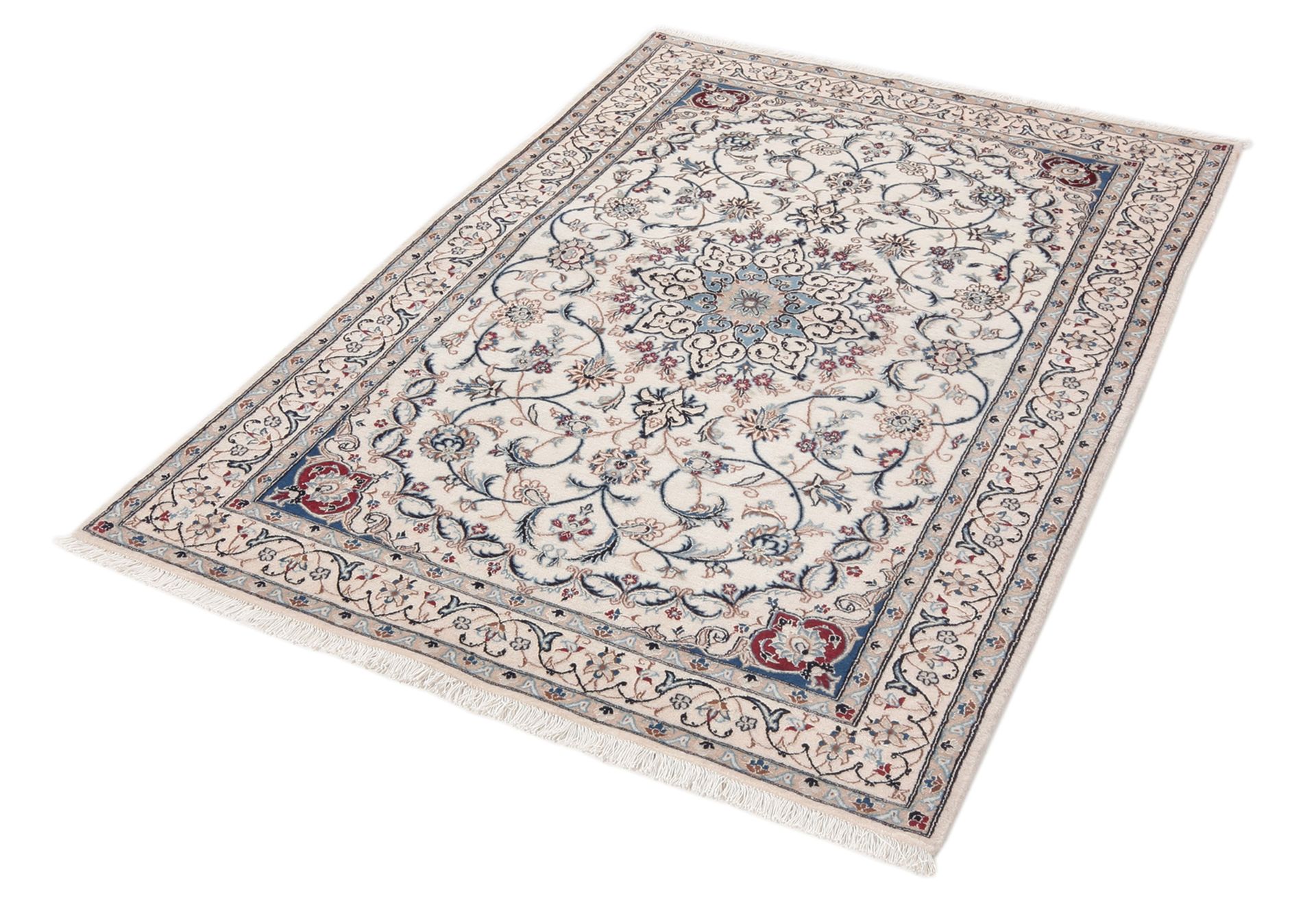 perserteppich-nain-100-x-150-cm-schurwolle-seide-handgeknupft-3 Nain Perserteppich 100 × 150 cm aus Wolle & Seide, handgeknüpft