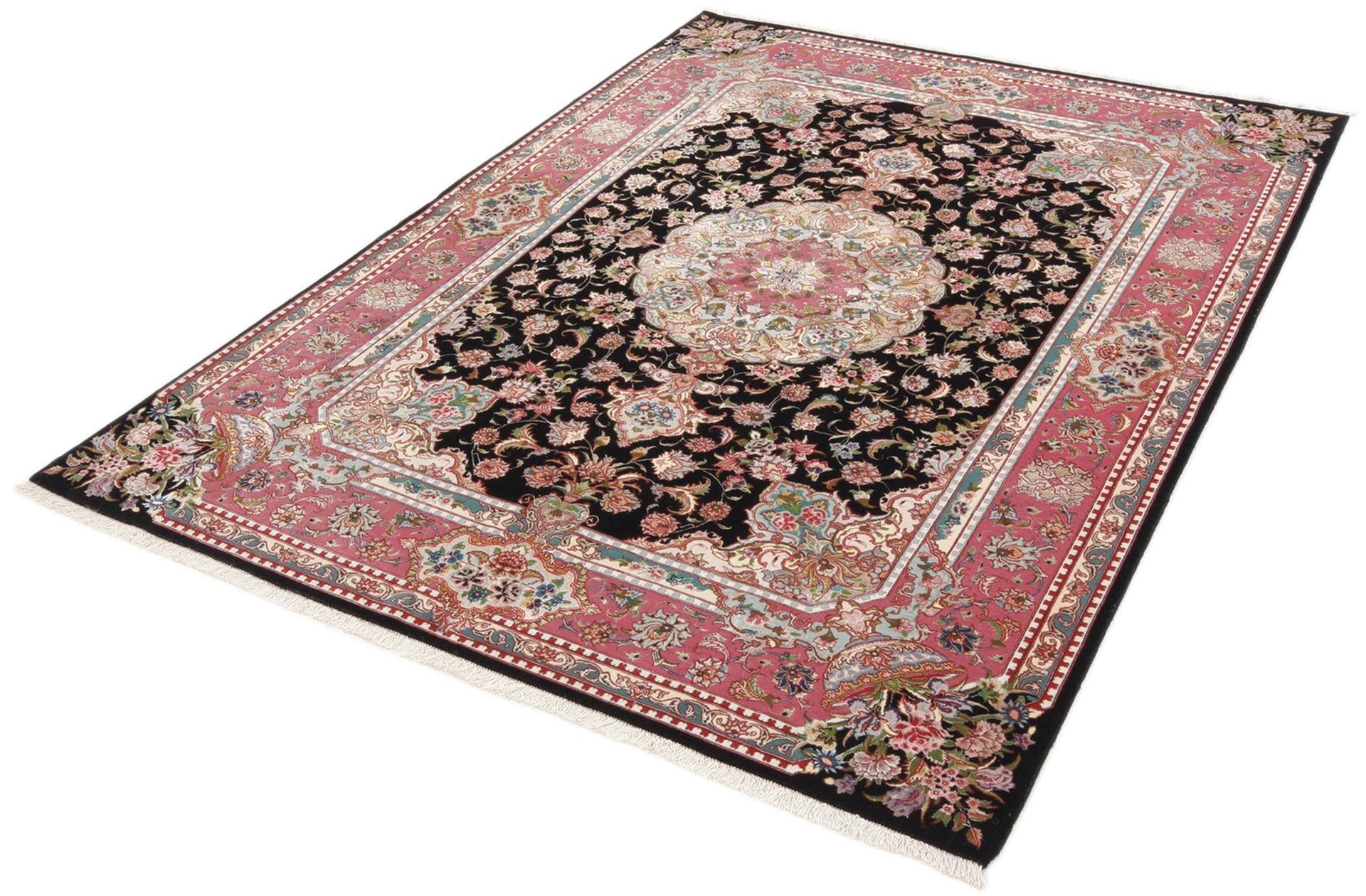 perserteppich-tabriz-150-x-203-cm-schurwolle-seide-handgeknupft-3 Täbriz Perserteppich 150 × 203 cm aus Wolle & Seide, handgeknüpft