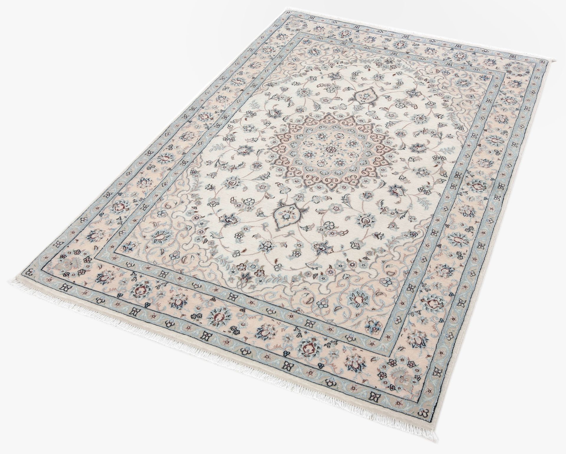 Nain Perserteppich 108 × 165 cm aus Wolle & Seide, handgeknüpft