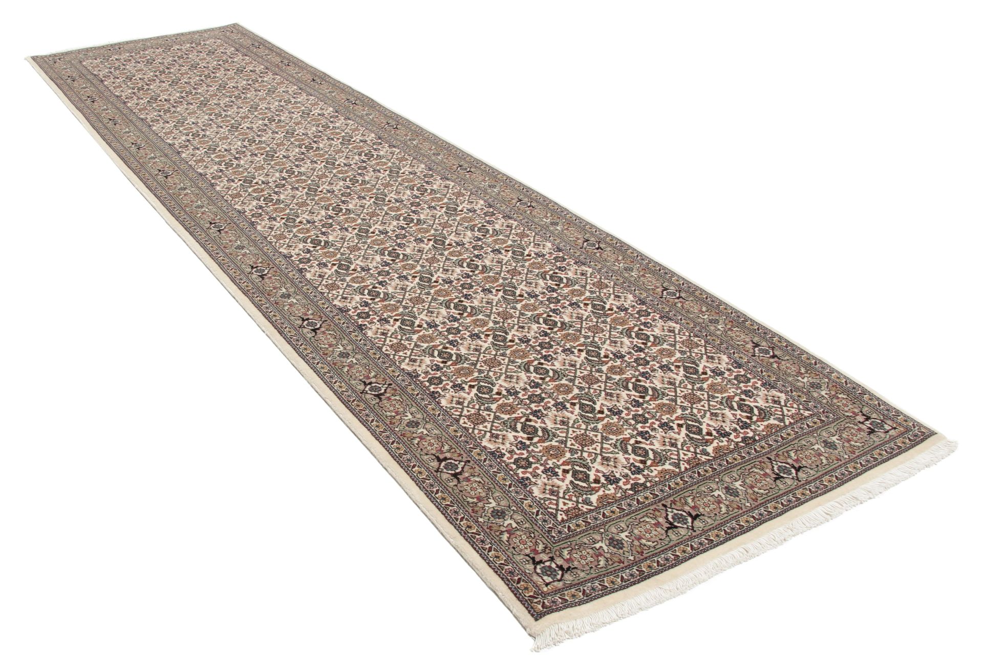 perserteppich-tabriz-81-x-310-cm-schurwolle-seide-handgeknupft-1 Handgeknüpfter Täbriz Perserteppich, 81 × 310 cm, Wolle & Seide