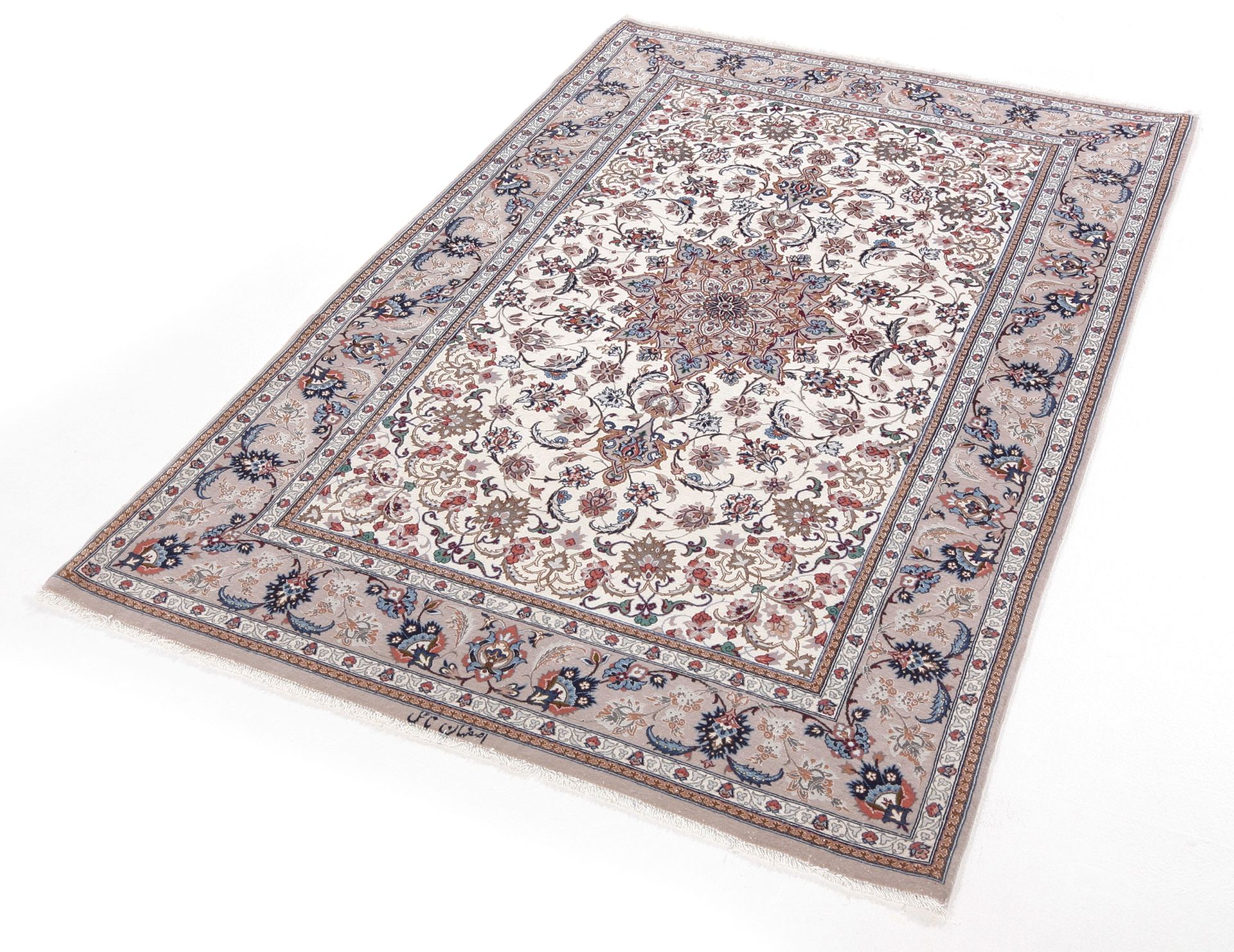 perserteppich-isfahan-110-x-173-cm-schurwolle-seide-handgeknupft-6 Isfahan Perserteppich 110 × 173 cm aus Wolle & Seide, handgeknüpft