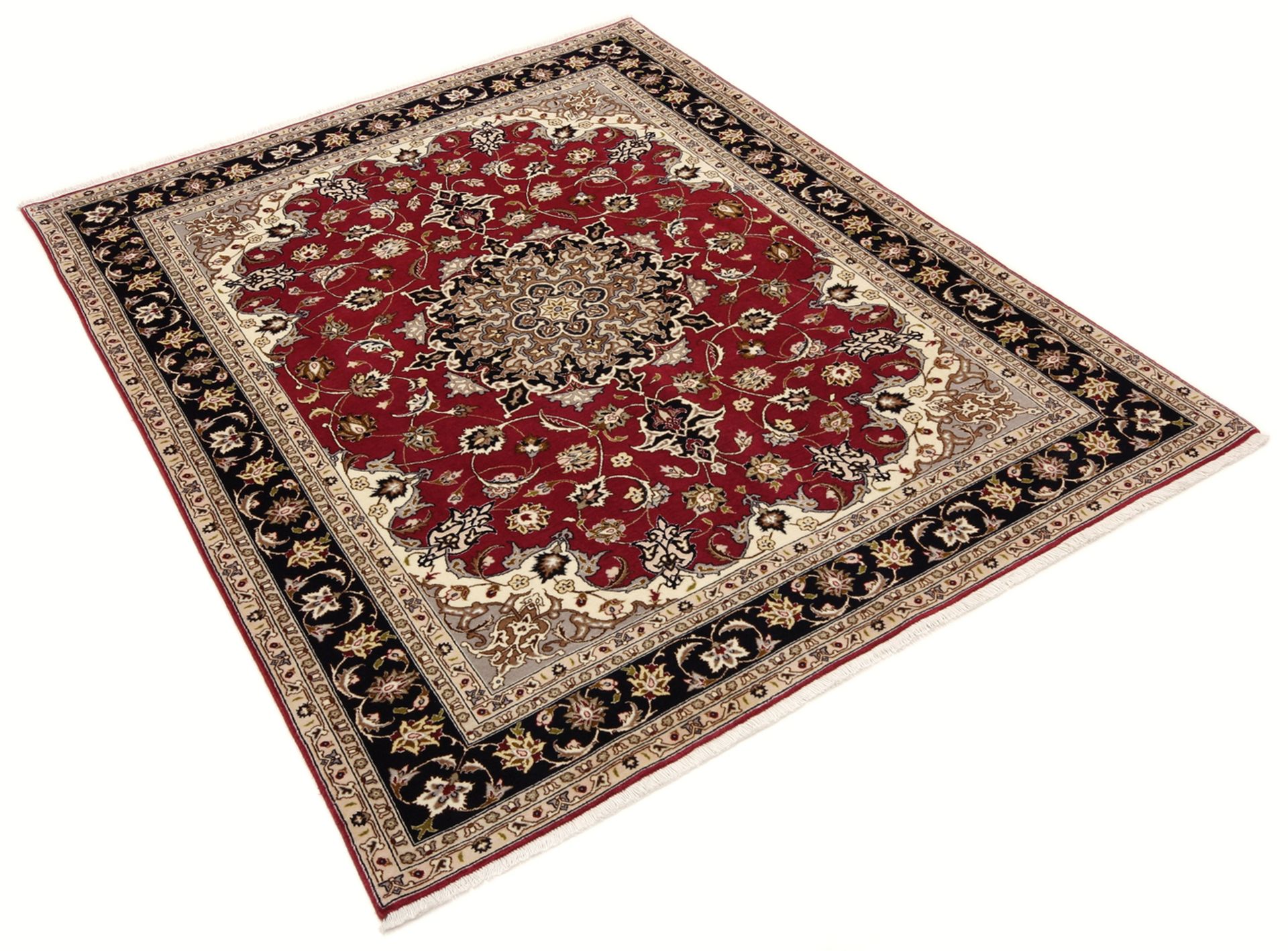 perserteppich-tabriz-150-x-194-cm-schurwolle-seide-handgeknupft-1 Handgeknüpfter Täbriz Perserteppich 150 × 194 cm