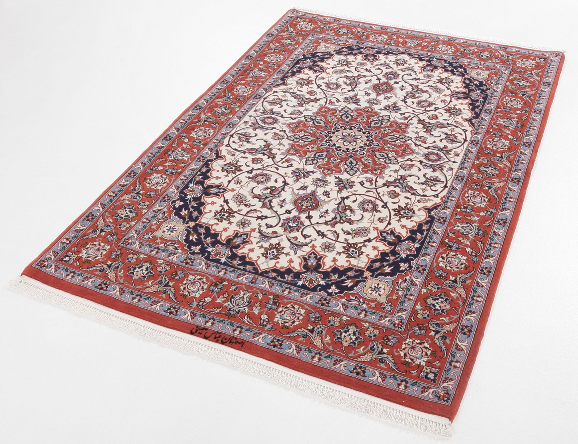 Isfahan Perserteppich aus Iran, 112 × 172 cm