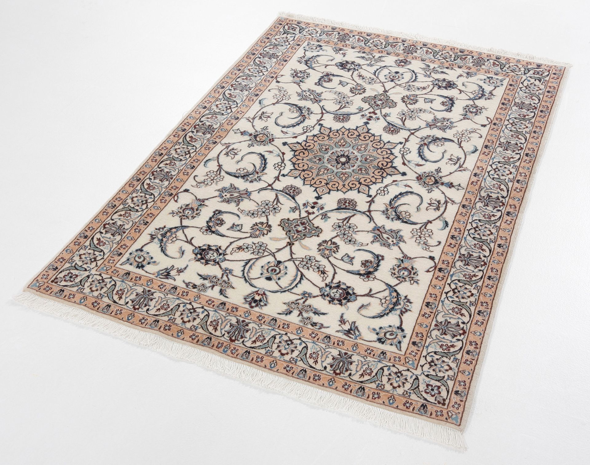 Nain Perserteppich 98 × 145 cm aus Wolle & Seide, handgeknüpft