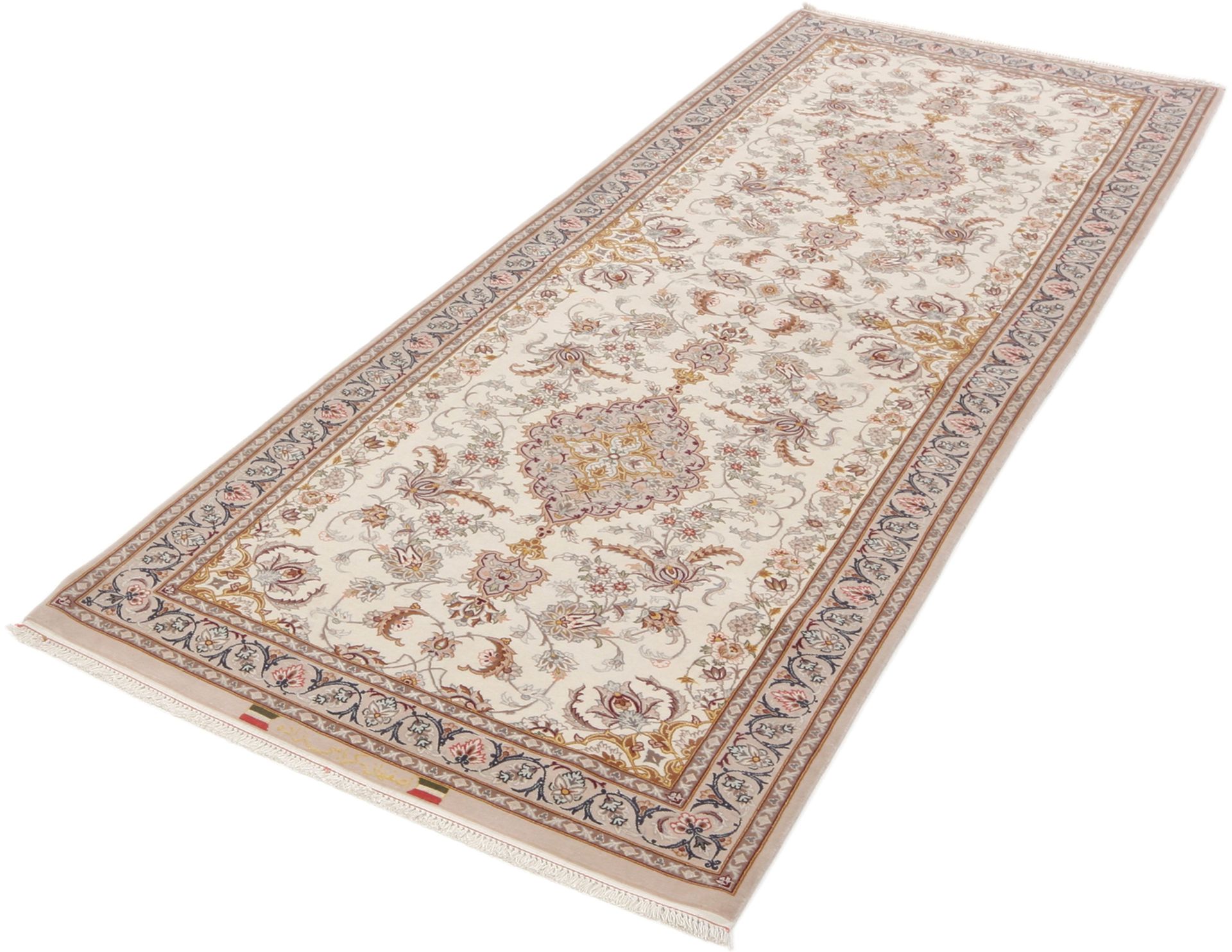 Handgeknüpfter Isfahan Perserteppich 88 × 245 cm