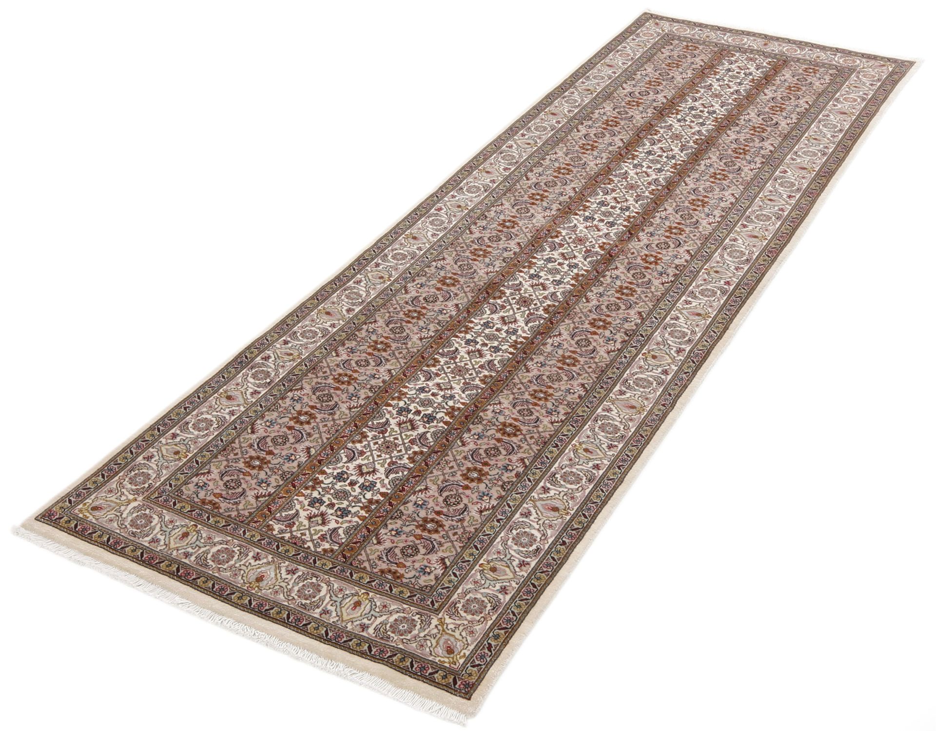 perserteppich-tabriz-80-x-243-cm-schurwolle-seide-handgeknupft-1 Handgeknüpfter Täbriz Perserteppich 80 × 243 cm