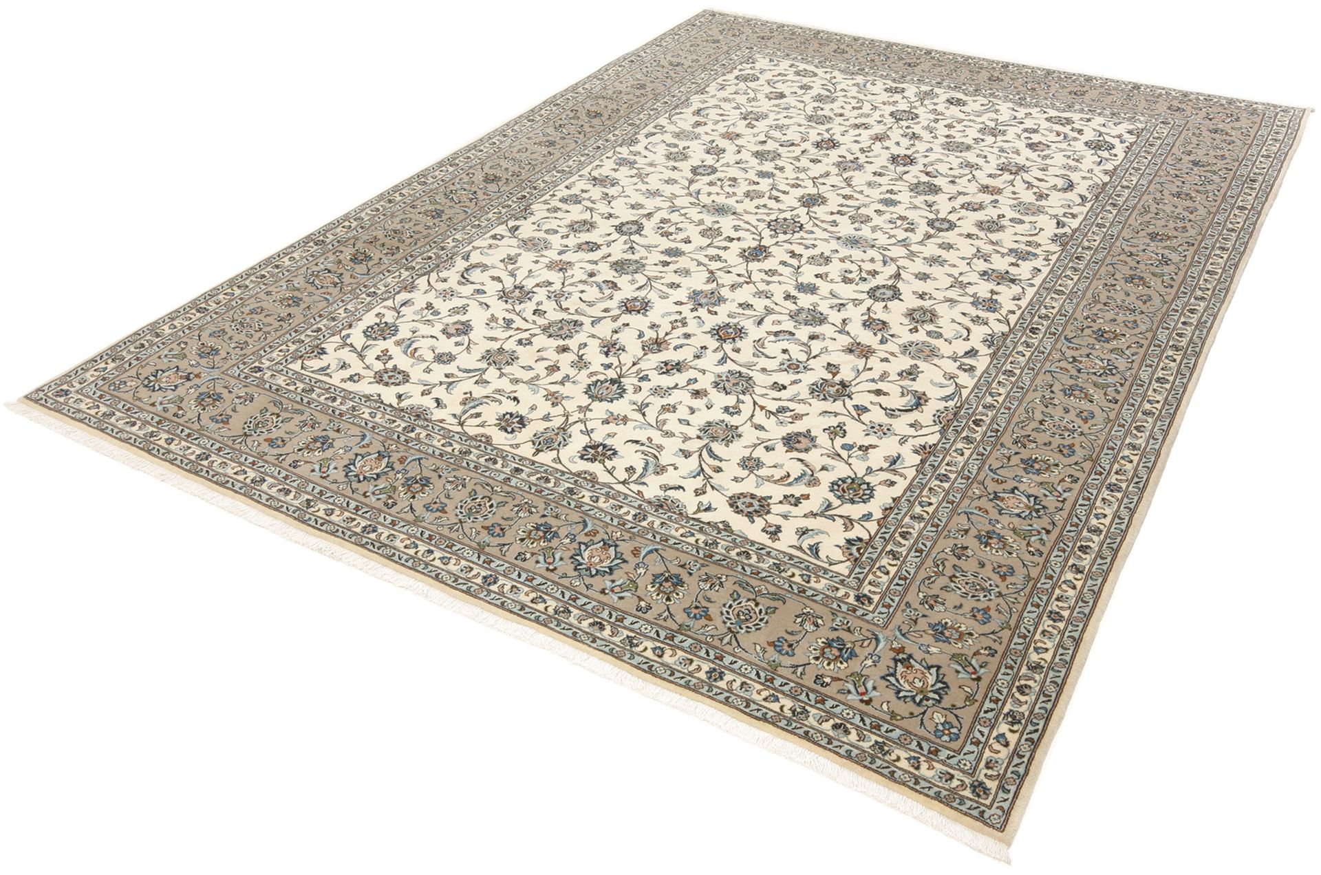 Handgeknüpfter Kashan Perserteppich, 252 × 346 cm, Wolle