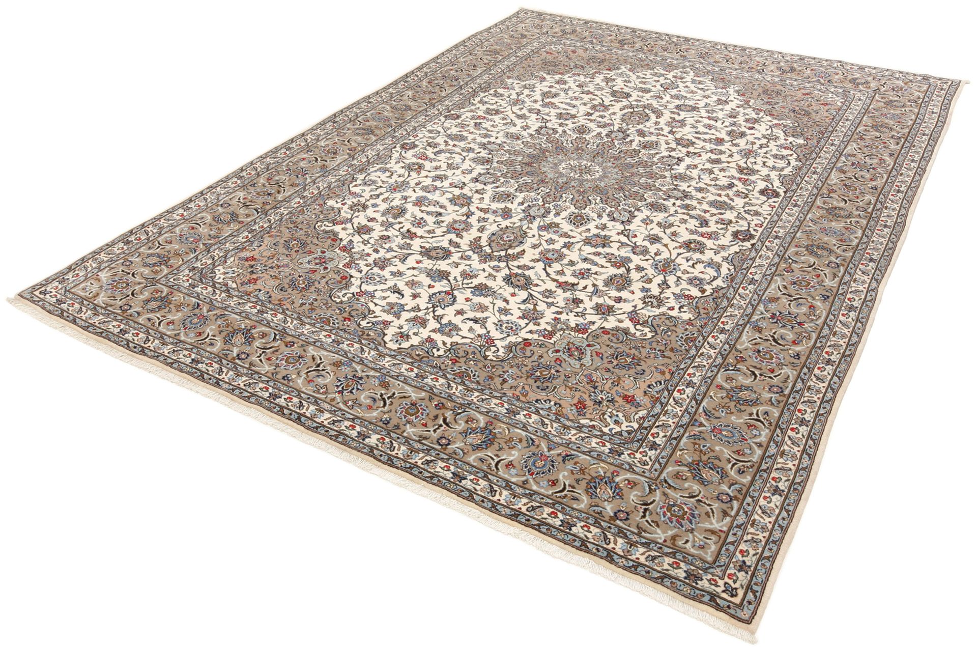 Handgeknüpfter Kashan Perserteppich 253 × 356 cm