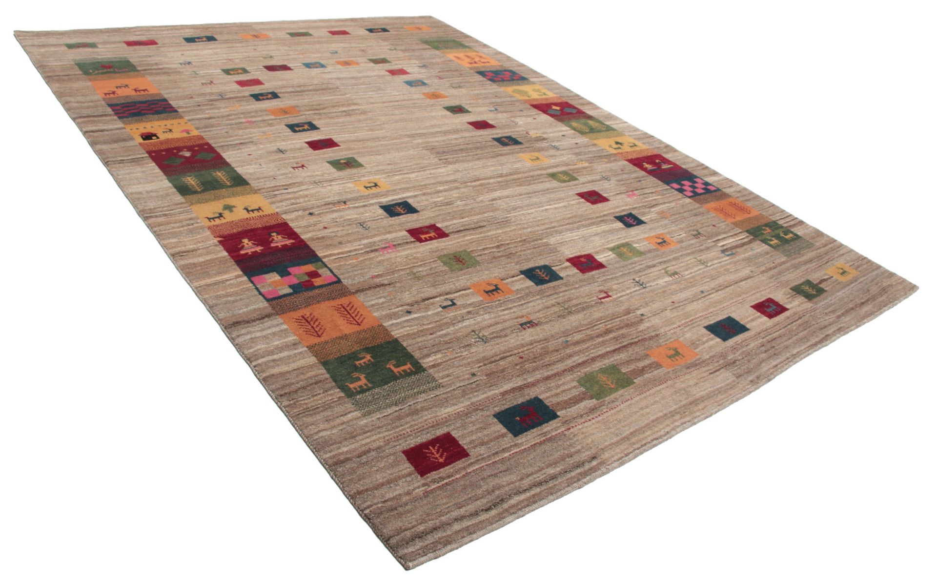 Handgeknüpfter Gabbeh Perserteppich 251 × 341 cm