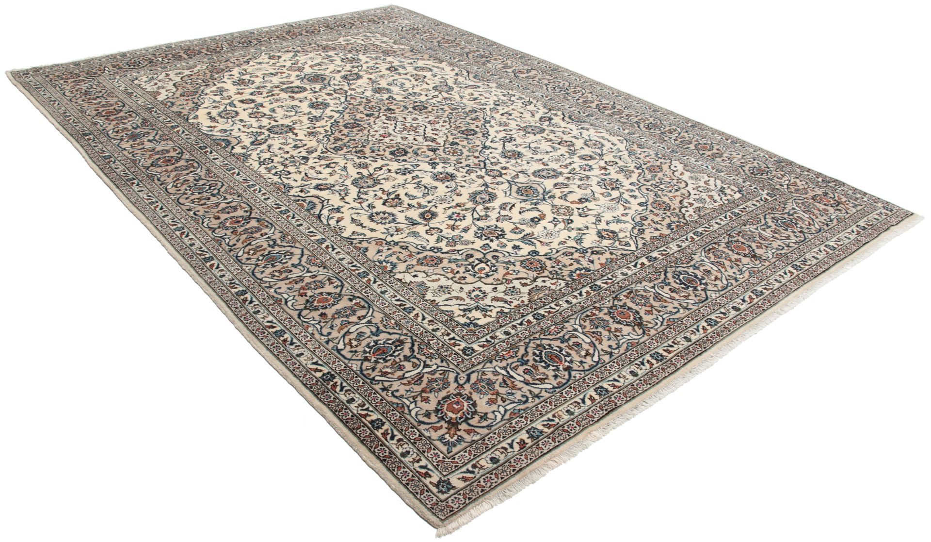 Kashan Perserteppich 255 × 365 cm aus Wolle, handgeknüpft