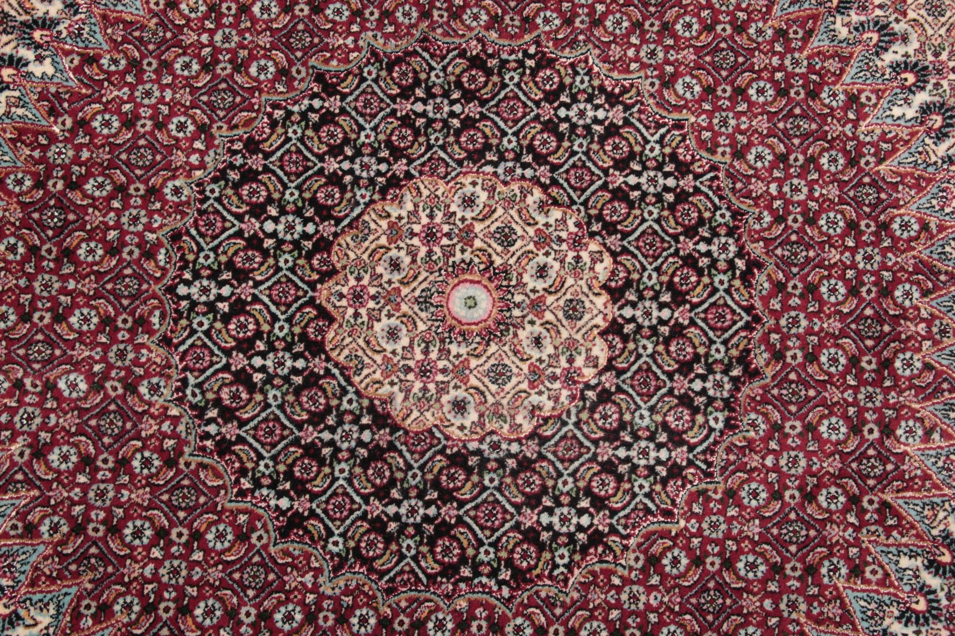 Handgeknüpfter Moud Perserteppich, 246 × 344 cm, Wolle