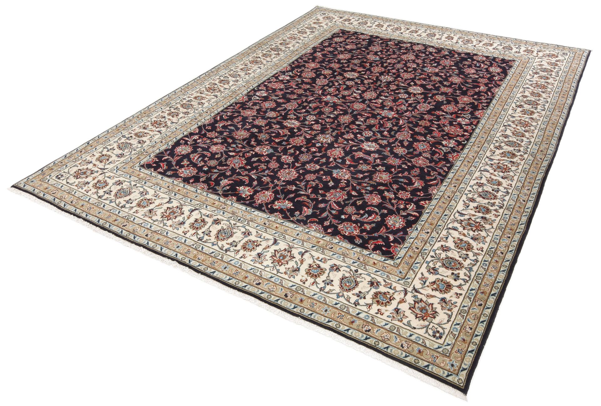 Kashan Perserteppich 244 × 340 cm aus Wolle, handgeknüpft