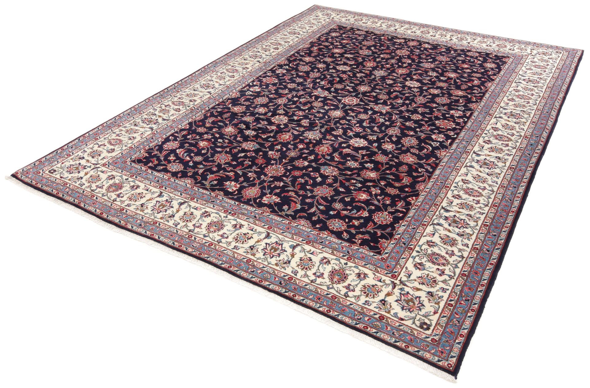 Handgeknüpfter Kashan Perserteppich, 251 × 348 cm, Wolle