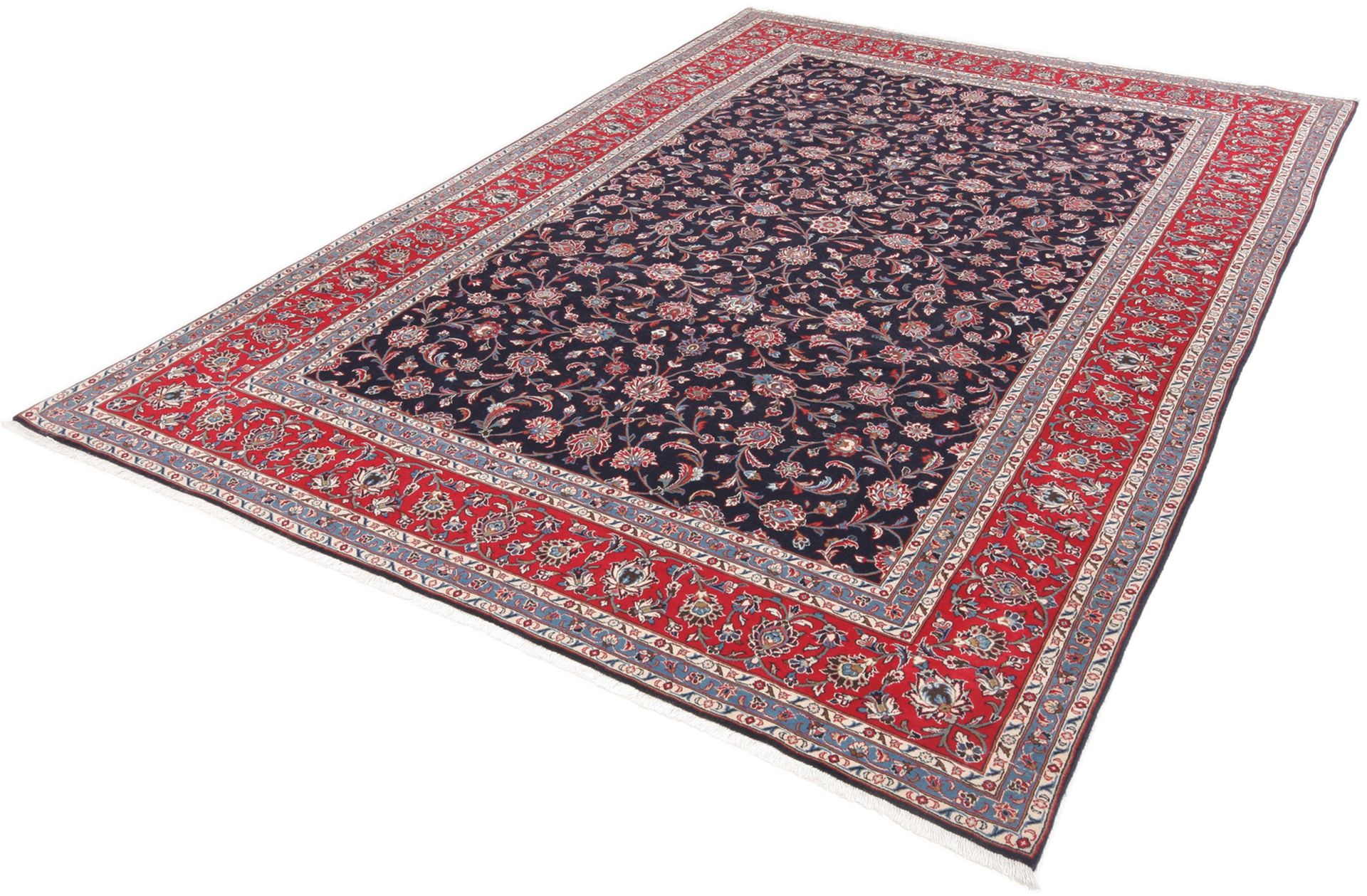 Handgeknüpfter Kashan Perserteppich 245 × 360 cm