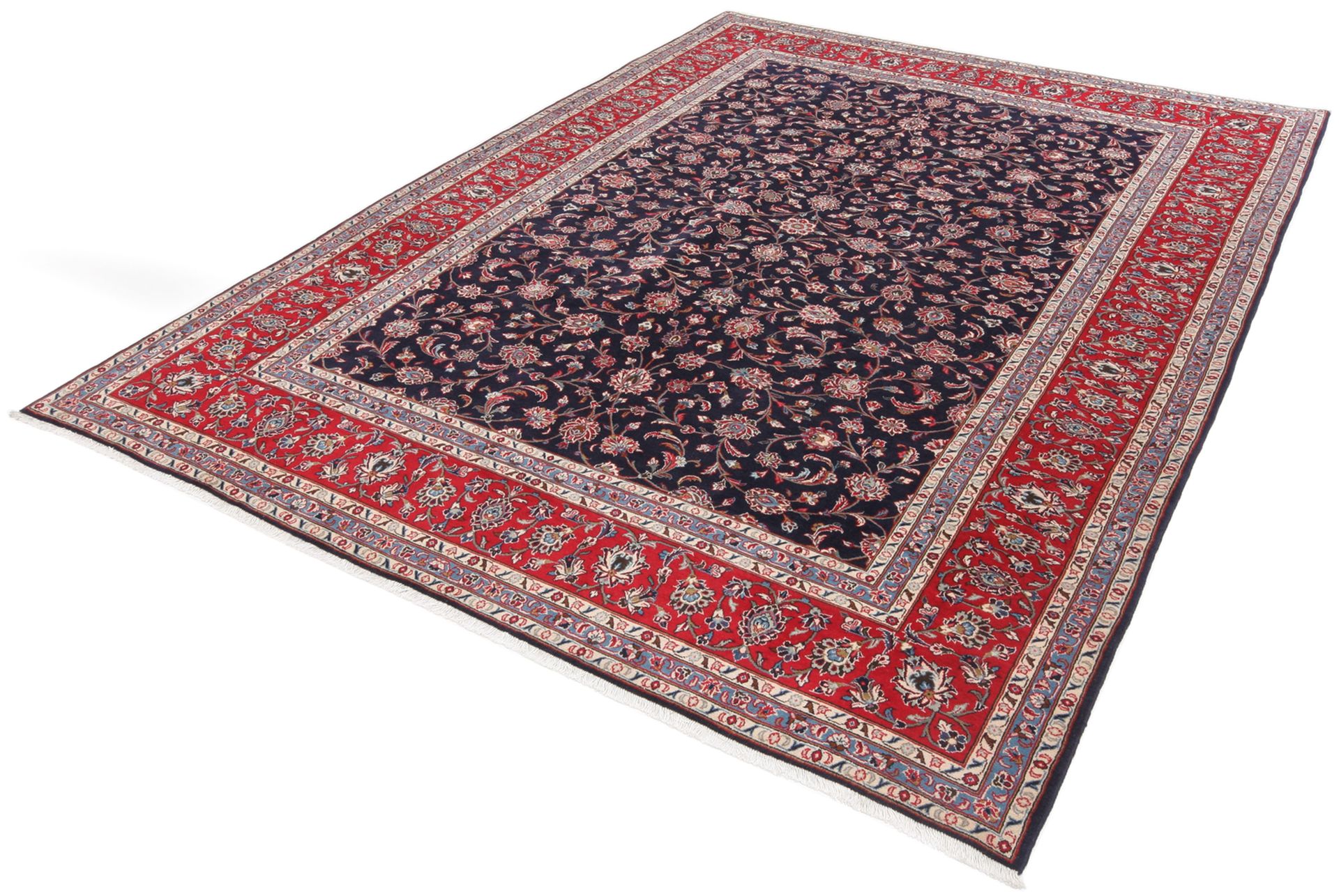 Handgeknüpfter Kashan Perserteppich, 253 × 350 cm, Wolle