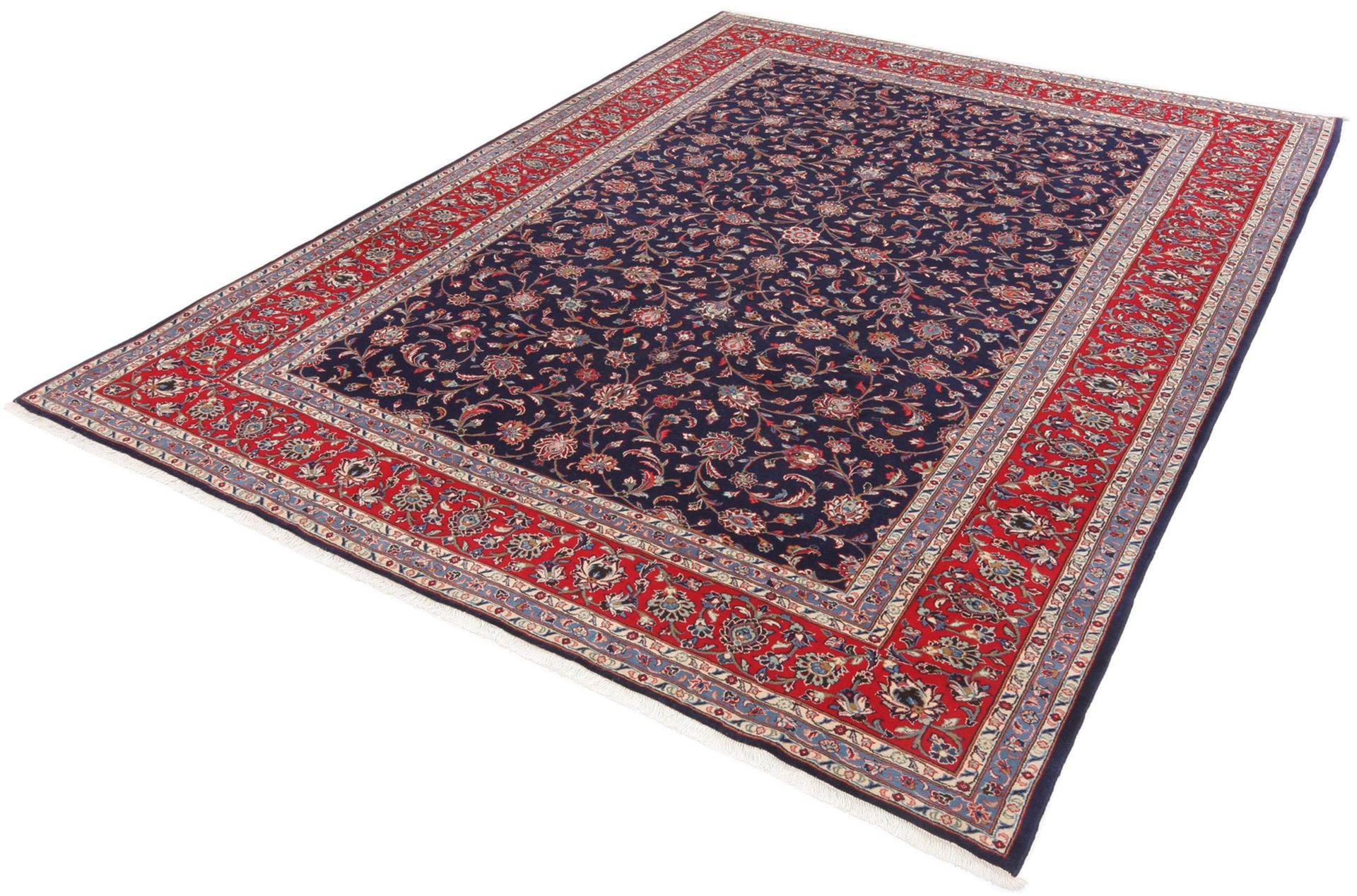 Handgeknüpfter Kashan Perserteppich, 249 × 342 cm, Wolle
