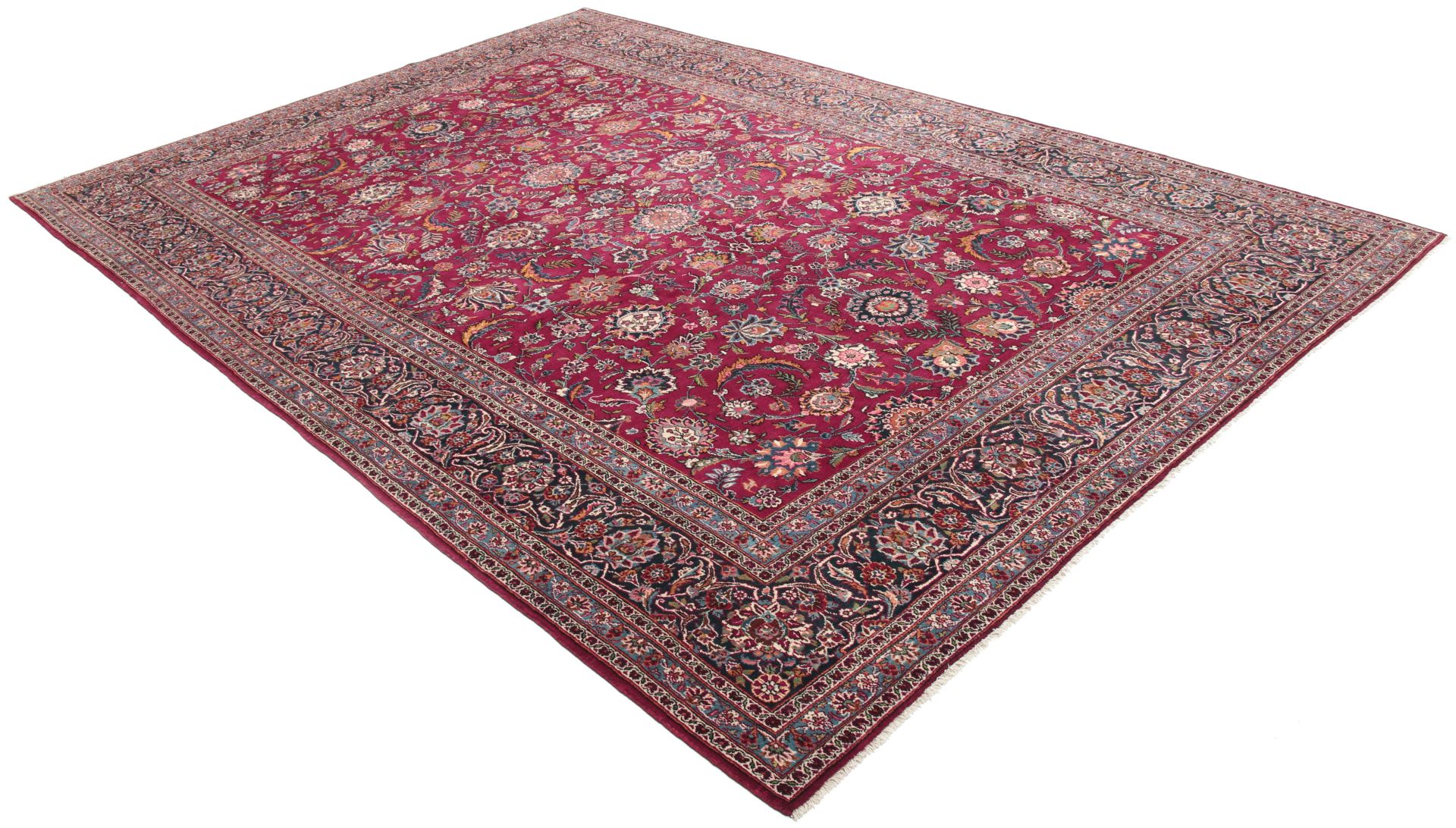 Handgeknüpfter Kashan Perserteppich, 235 × 347 cm, Wolle