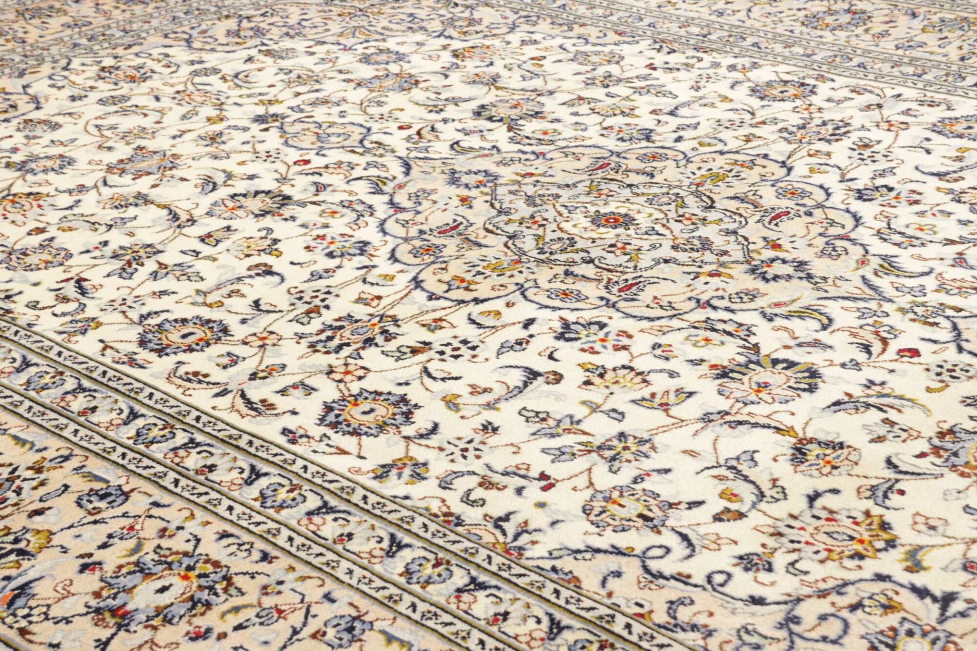 Handgeknüpfter Kashan Perserteppich, 241 × 354 cm, Wolle