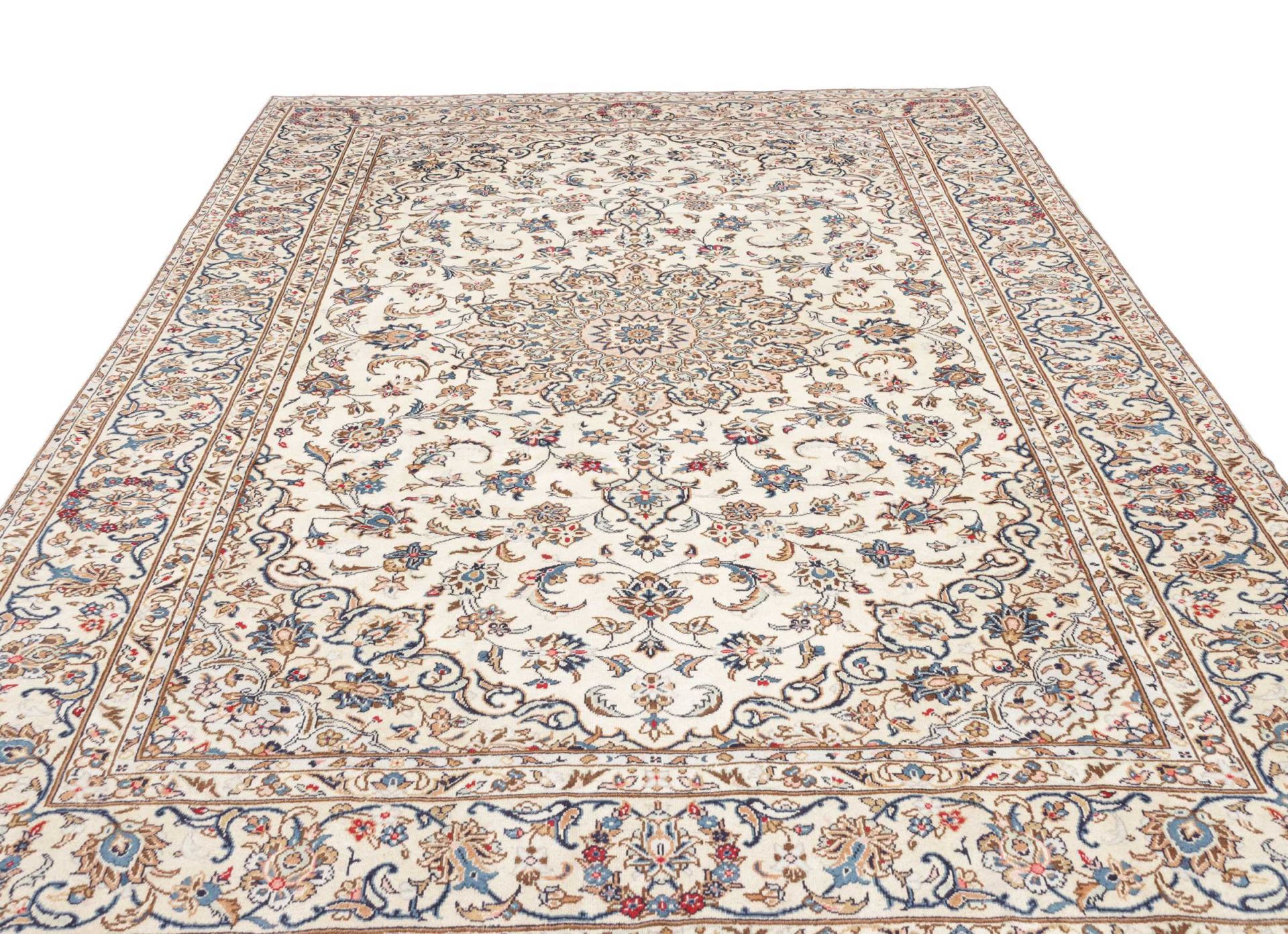 Handgeknüpfter Kashan Perserteppich, 245 × 344 cm, Wolle